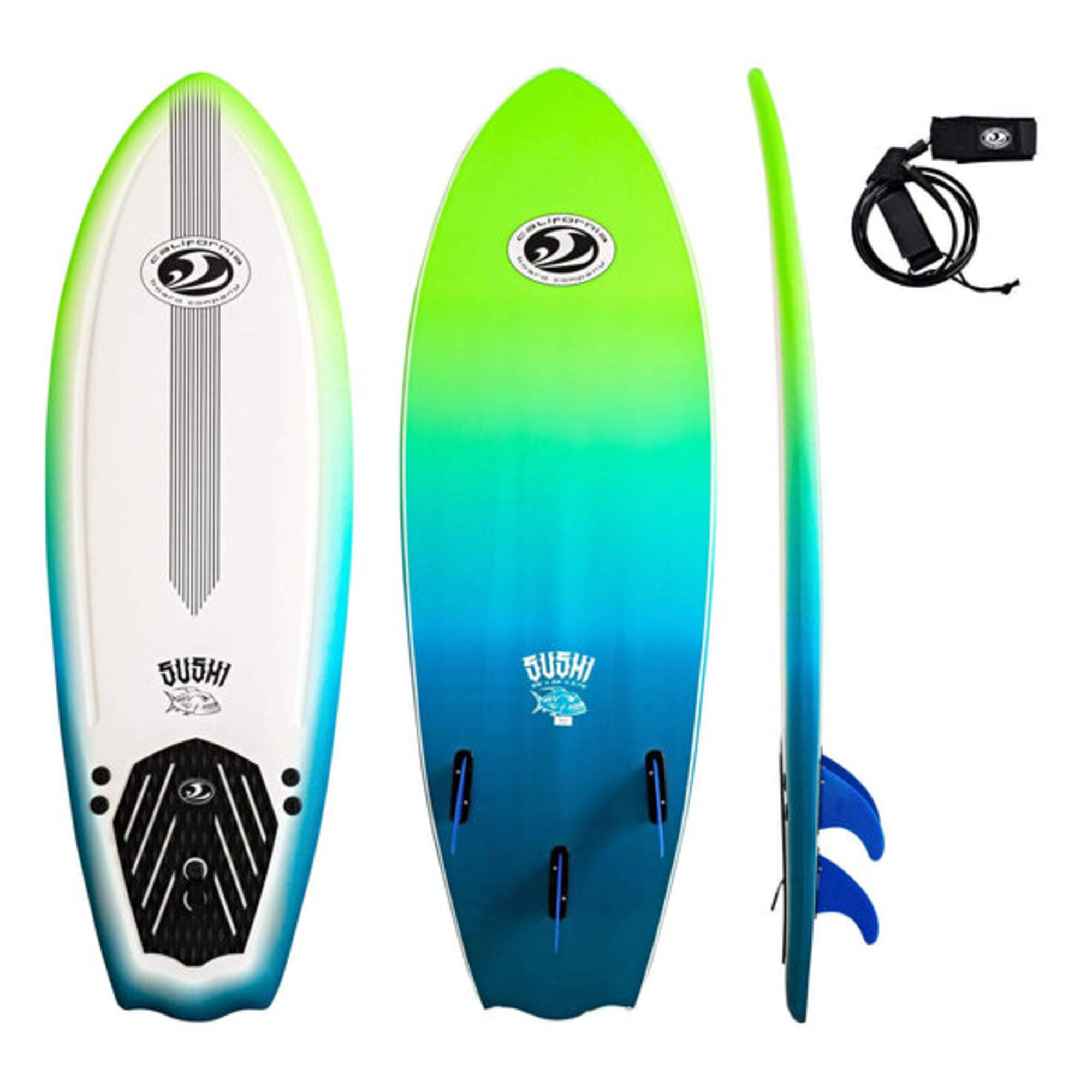 CBC 6'2 Sushi Foam Surfboard Soft Top