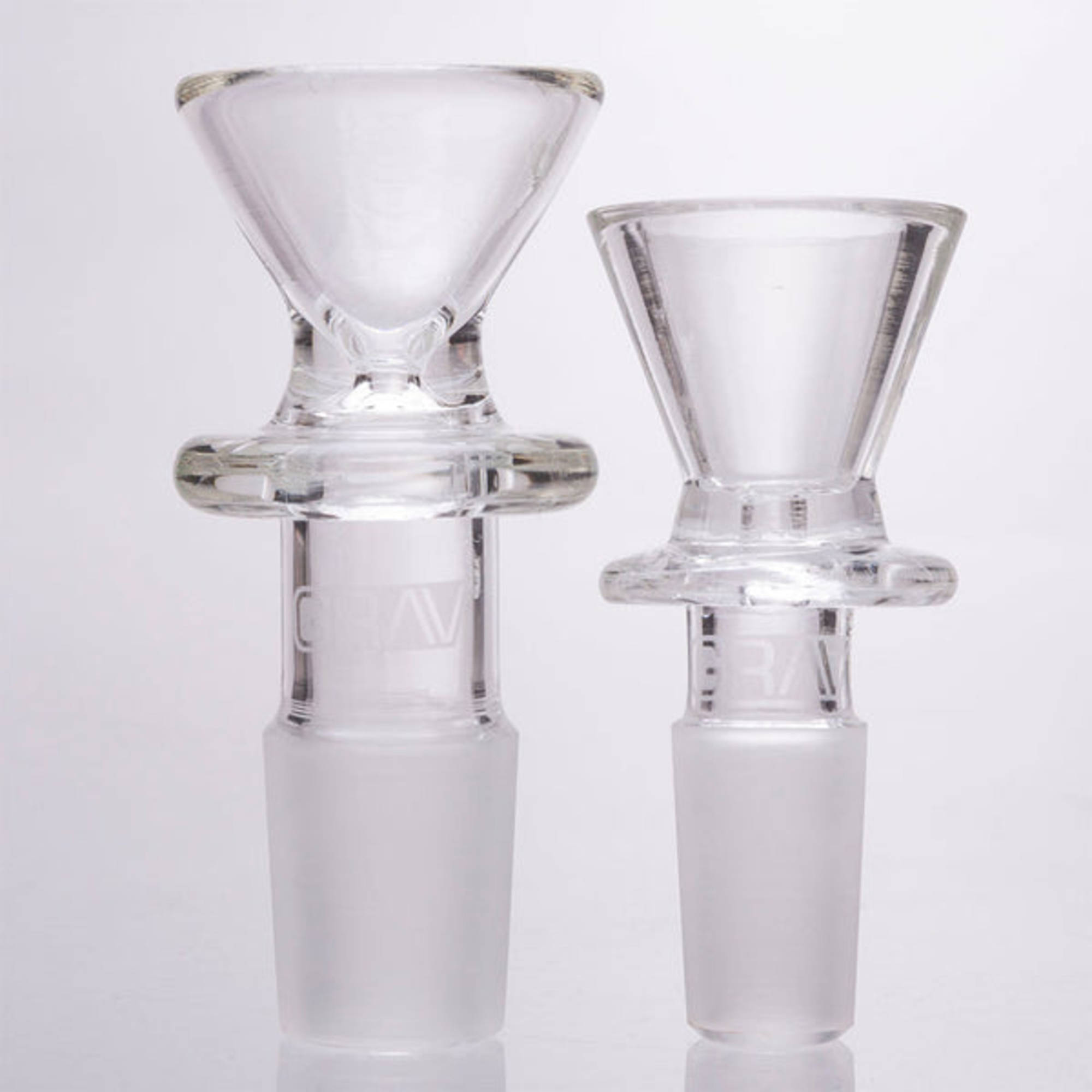 Funnel Style Bowl Clear Handle Glass Pipe