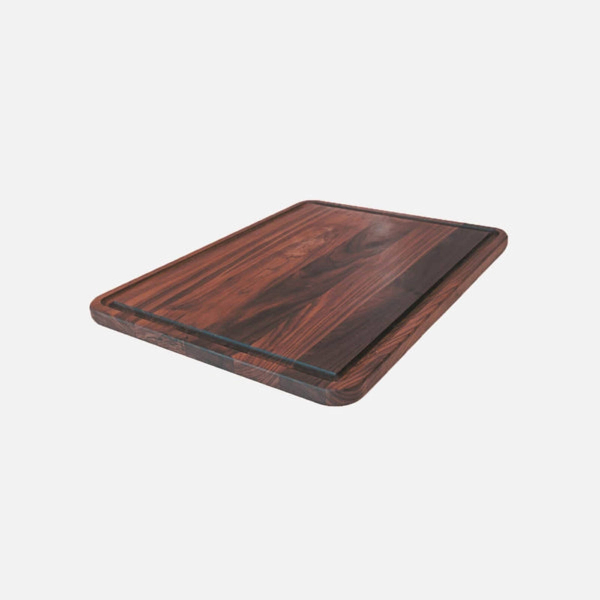 Walnut Cutting Board with Juice Groove, Flat Grain, 17 x 11 x 0.75 in 