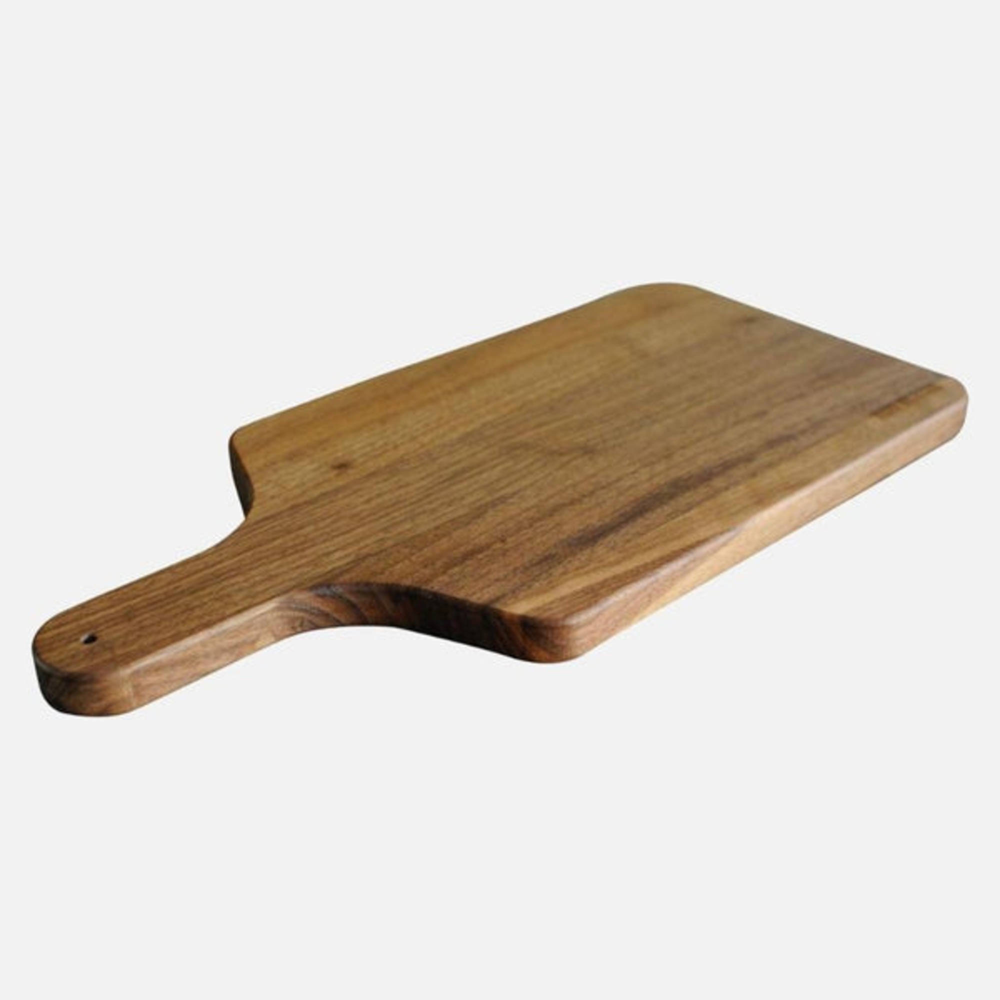 Ecosall Solid Wood Cutting Board With Handle â€“ 7.5x11â€™â€™ Hardwood  Small Chopping Board for Kitchen â€“ Round Wooden Charcuterie