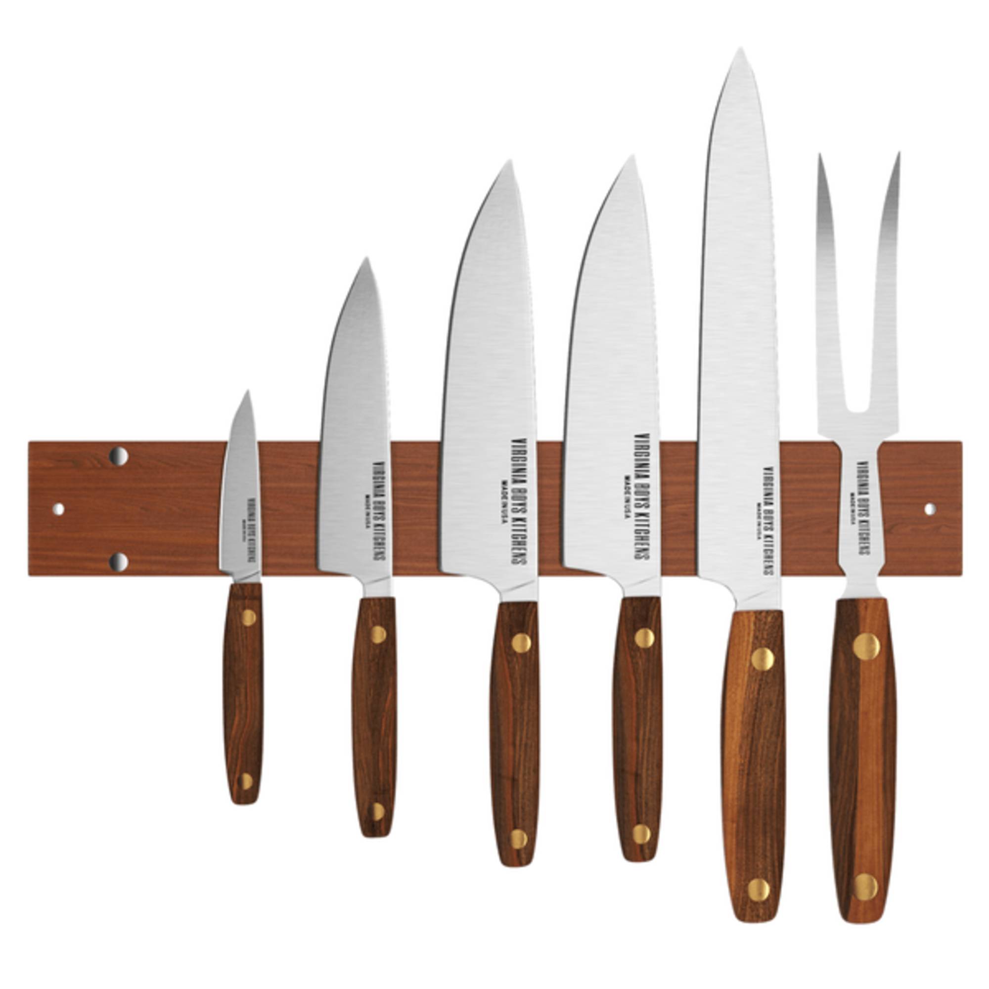 8 Inch Stainless Steel Chef Knife With Walnut Wood Handle - Made in USA -  Virginia Boys Kitchens