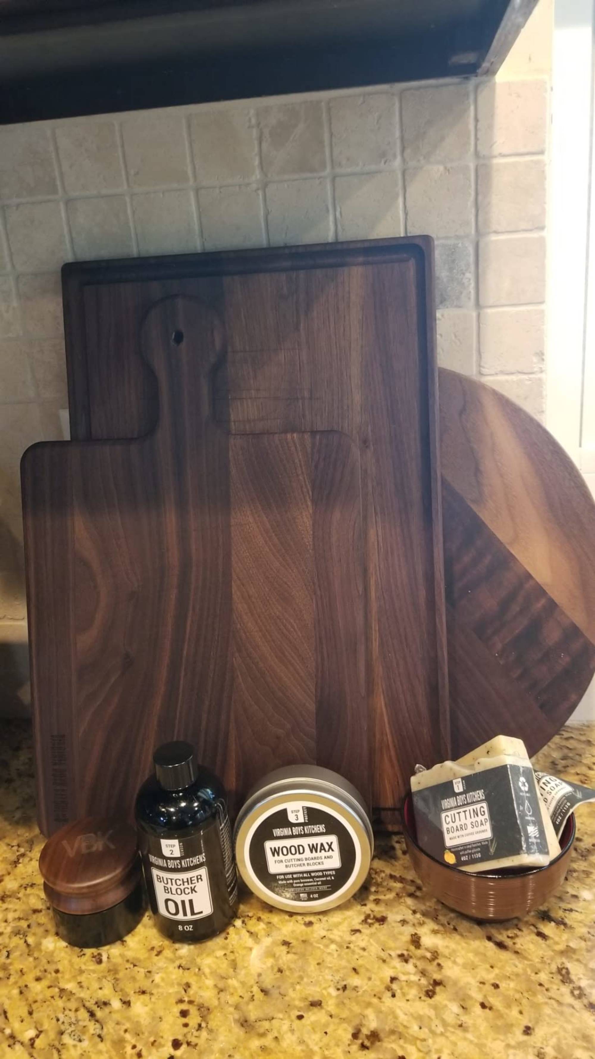 Extra Large Walnut Wood Cutting Board by Virginia Boys Kitchens