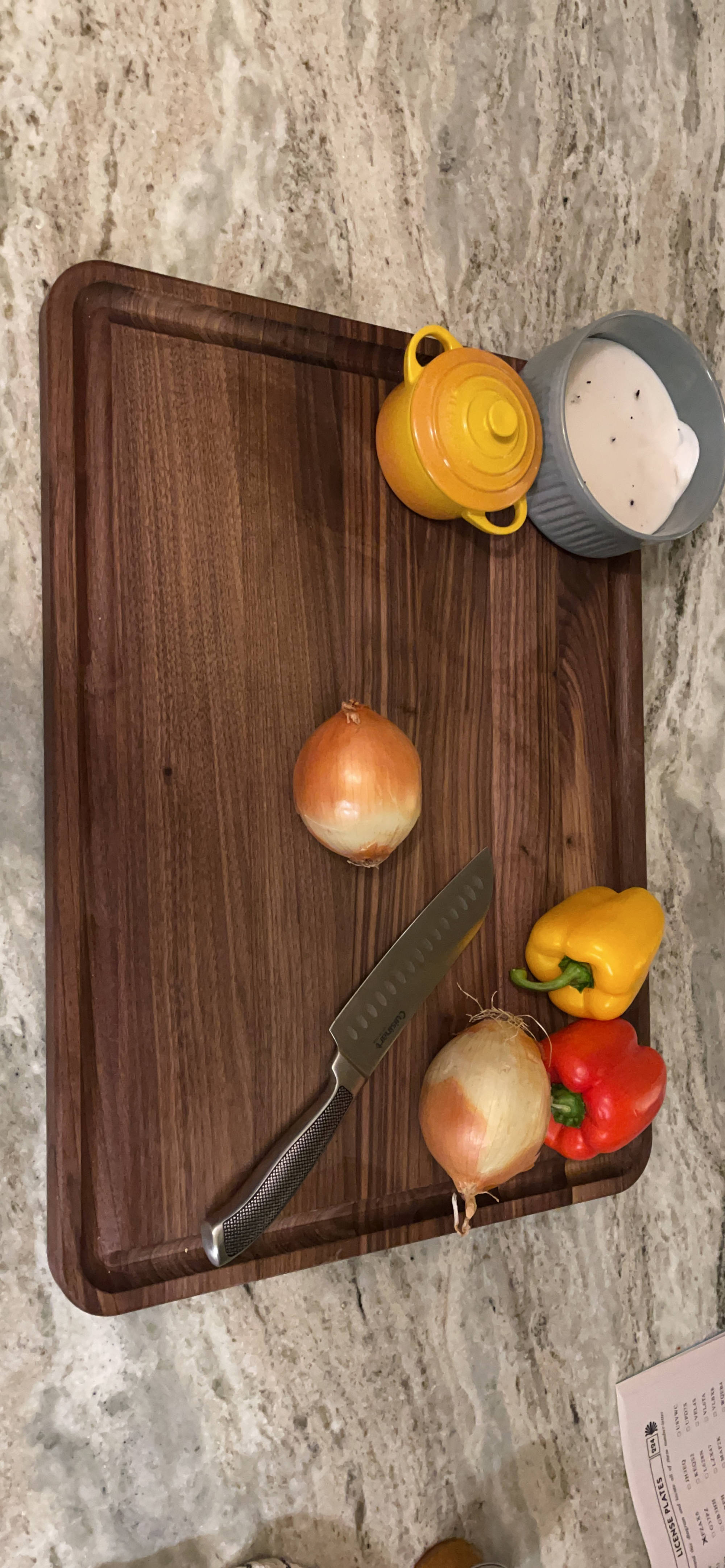 Cibeat Extra Large Wood Cutting Board 20/24Inch w/Side Handles and Juice  Grooves