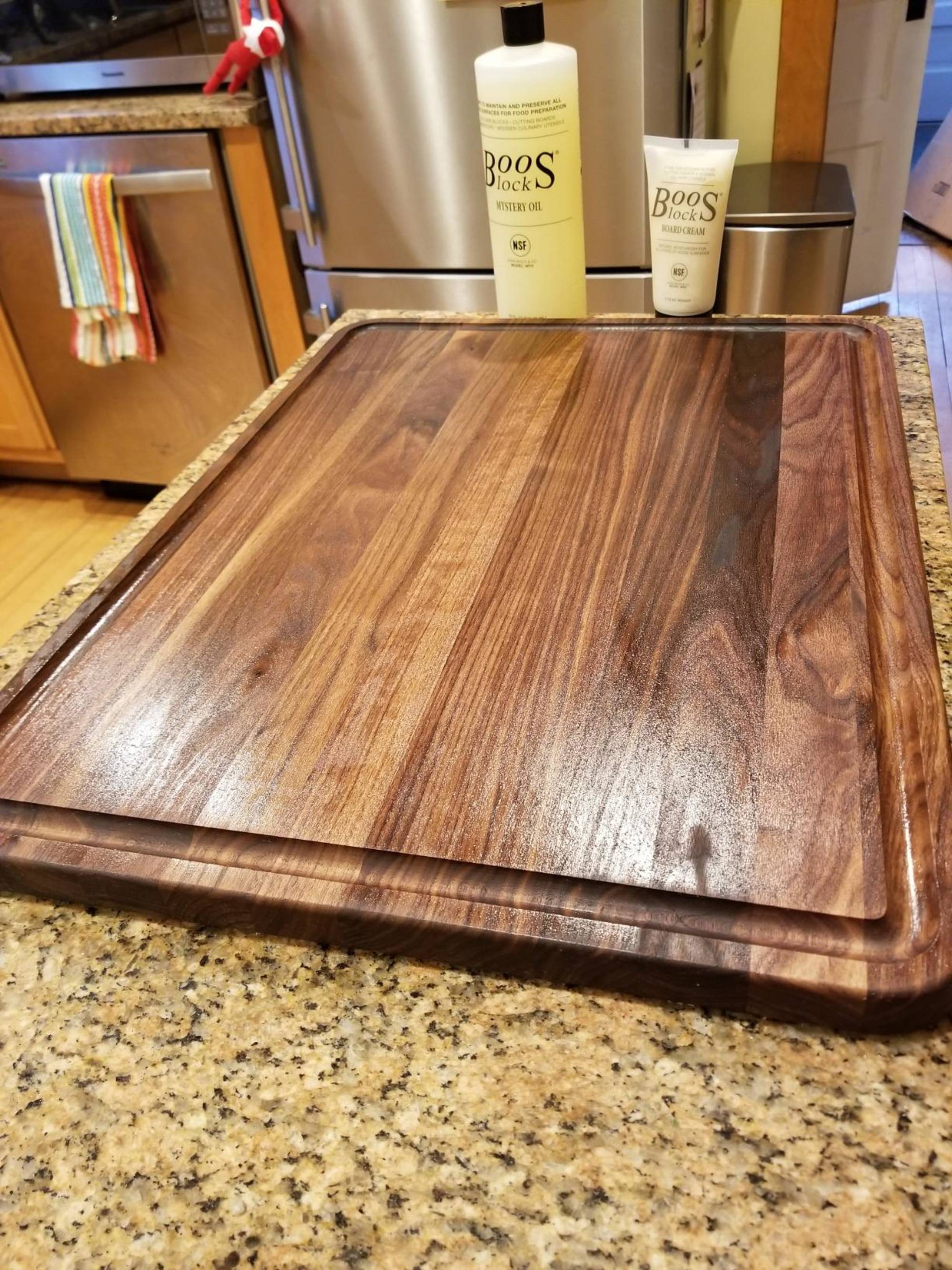 End Grain Walnut Large Cutting Board with Juice Groove — Anderson  Woodworking