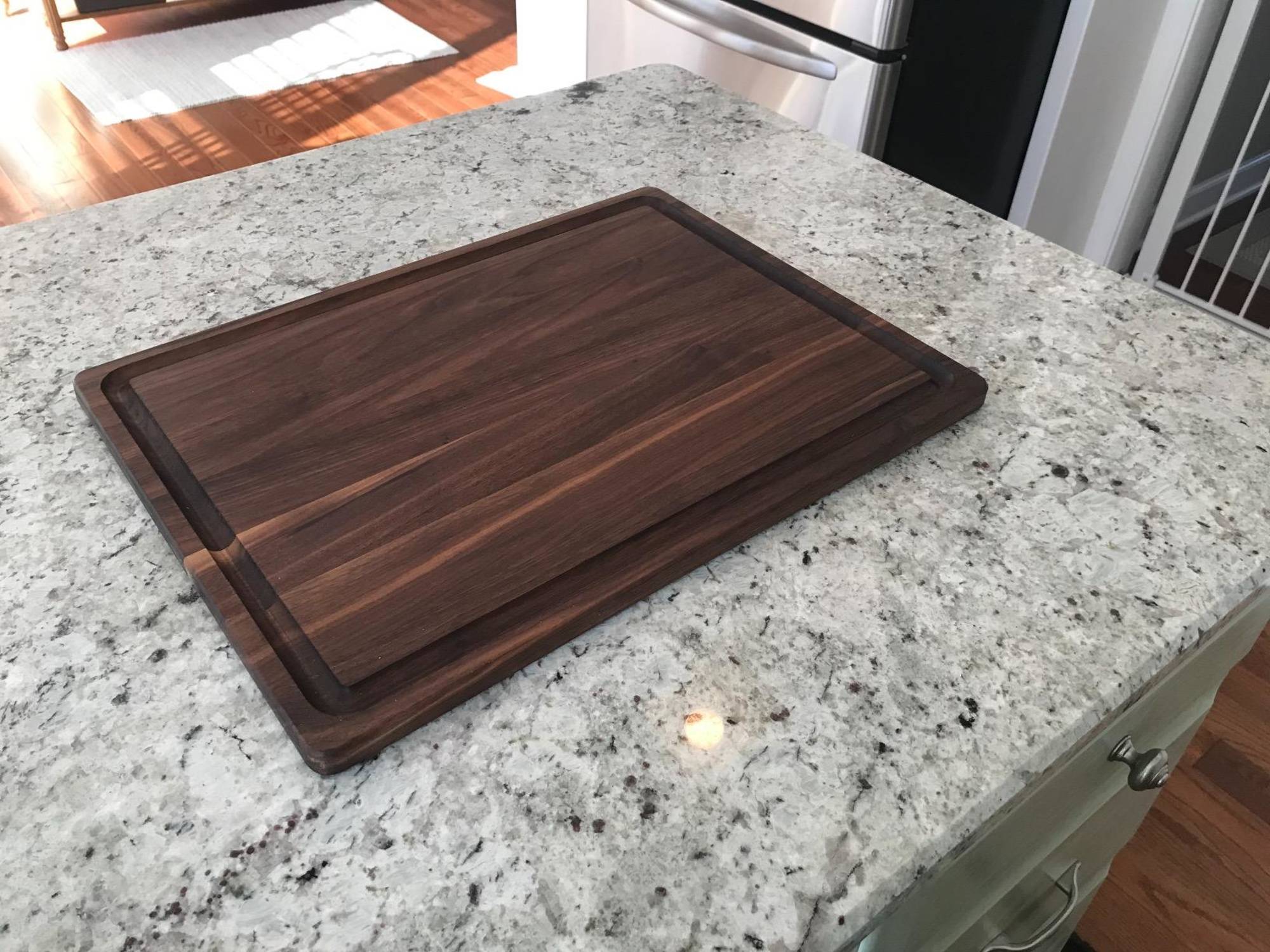 Preconditioned Walnut Kitchen Cutting Board – 20 x 15 x 1.25 in