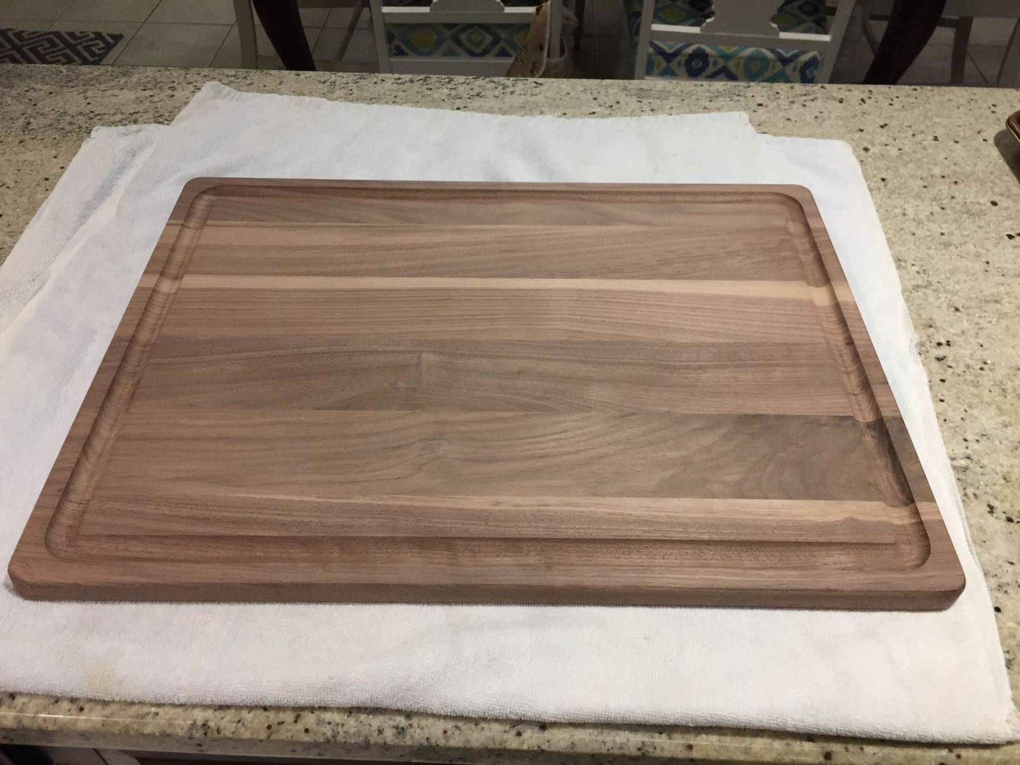 Large Wood Cutting Board Raised- Modern AgrarianWood Cutting Board