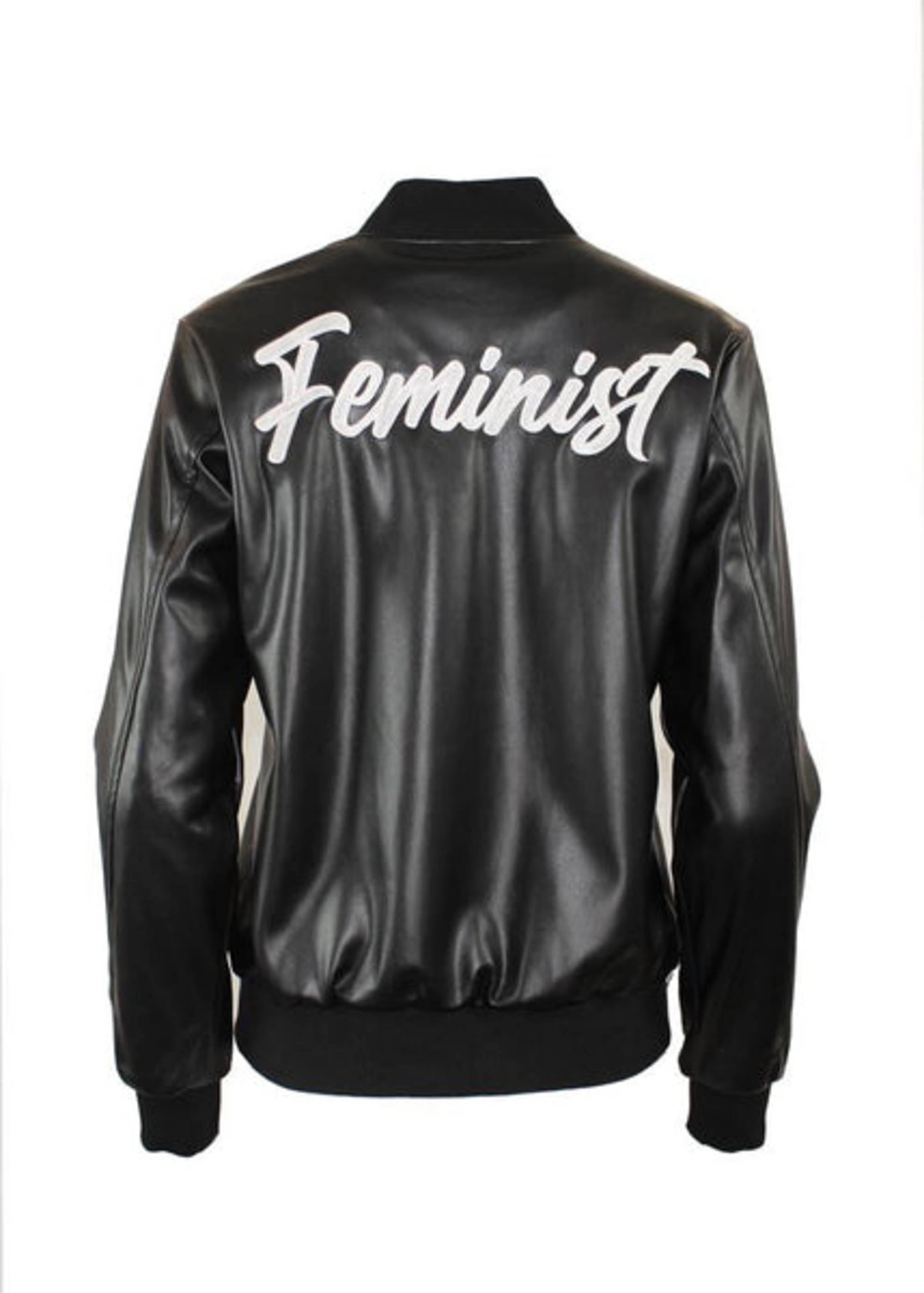 Style Trolley Feminist Embroidered Varsity Jacket