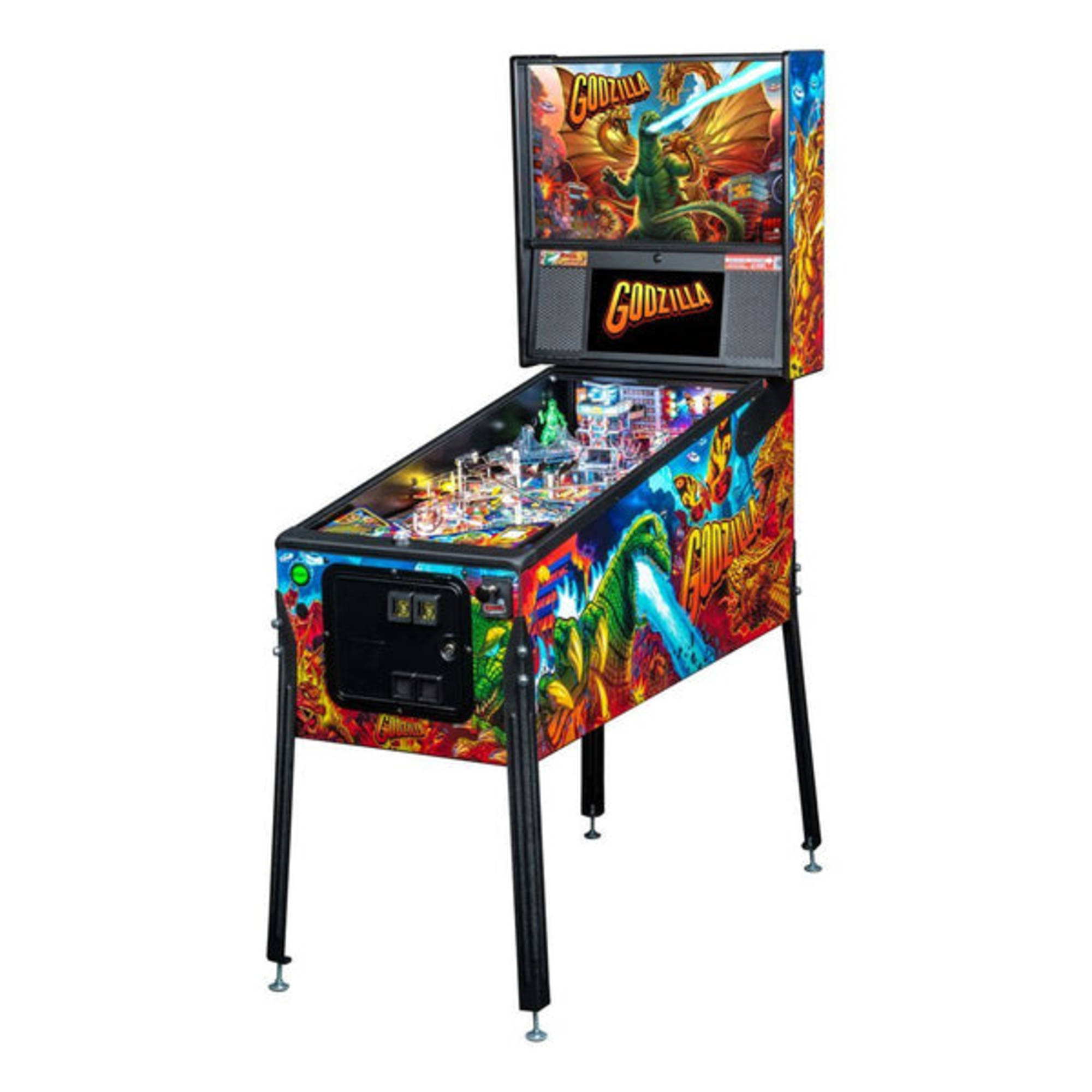 ピンボール PINBALL スカジャン 横須賀、龍、鷹、シーサー、Ｌ相当、 Stern Godzilla Pinball Machine — Game Room Shop
