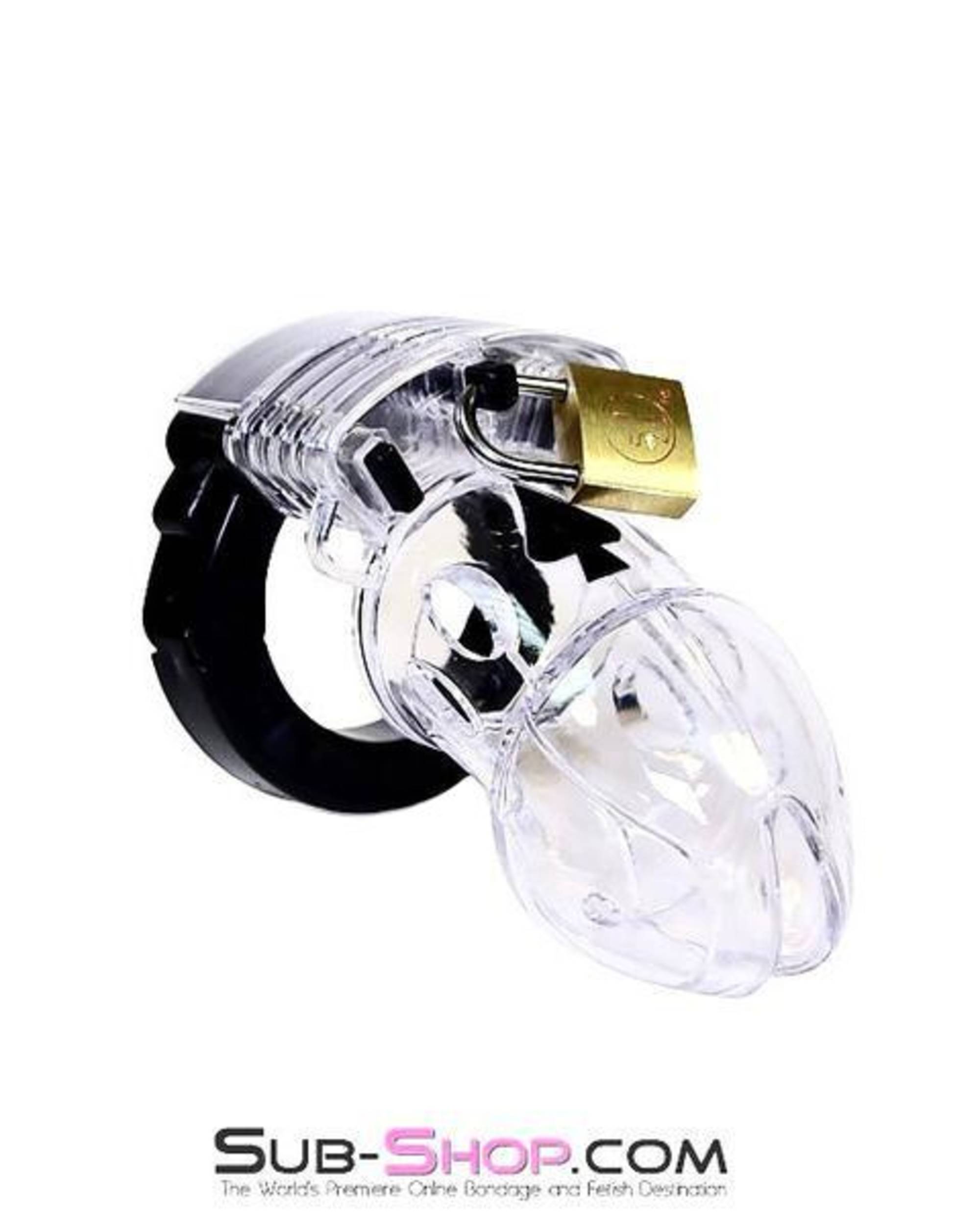 Male Chastity Cage Lightweight Cock Cage Device Sex Toys for Man with 3  Sizes Rings and Invisible Lock-Medium Size