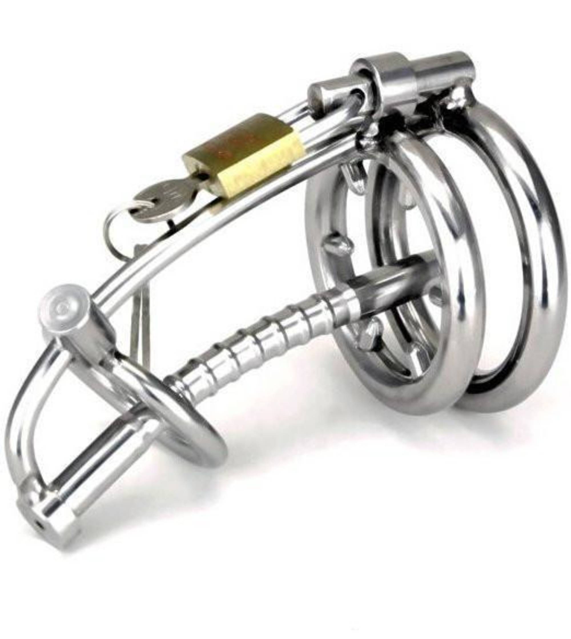 Torment Gates of Hell Chastity Cage with Padlocked Cock Ring