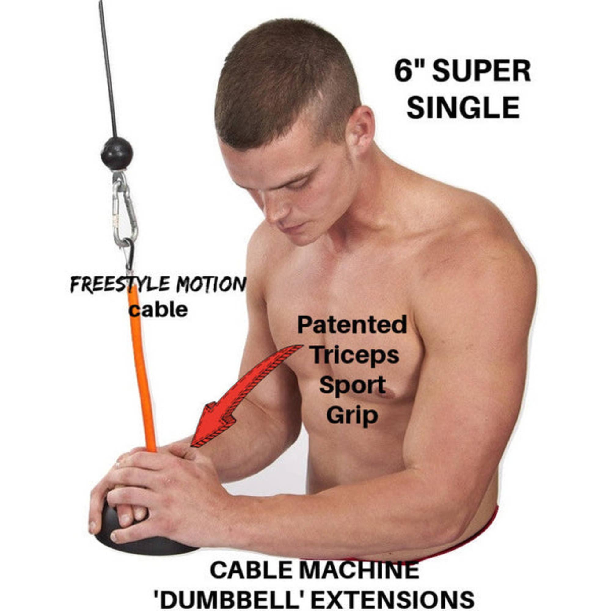 Triceps Extension With Superior Cables •