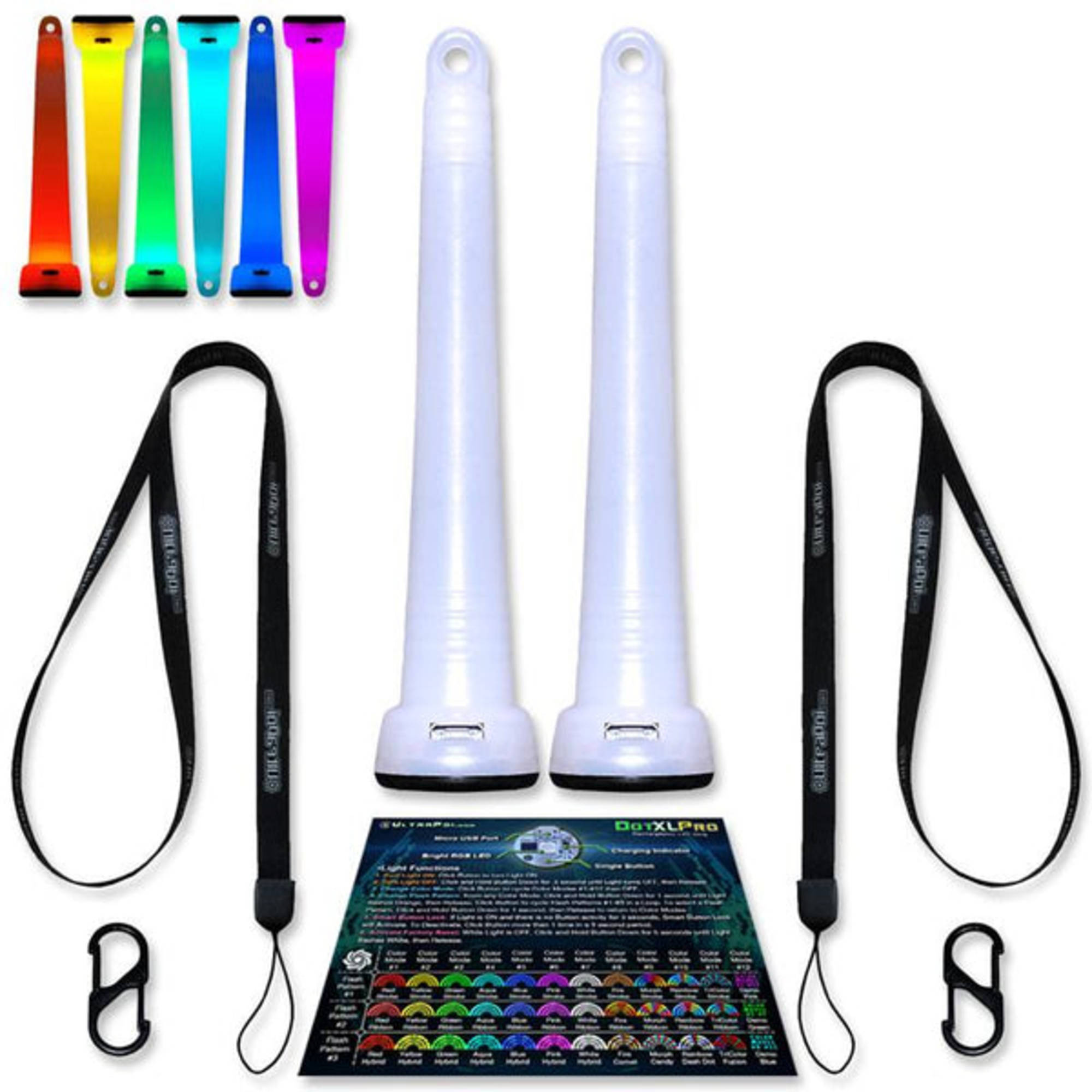 Light up Sticks Glow Colour Changing Festival Party Gym Flashing Wands  Super Bright Flashing Gadget Festival Sticks 5 Colour Modes For Exercise