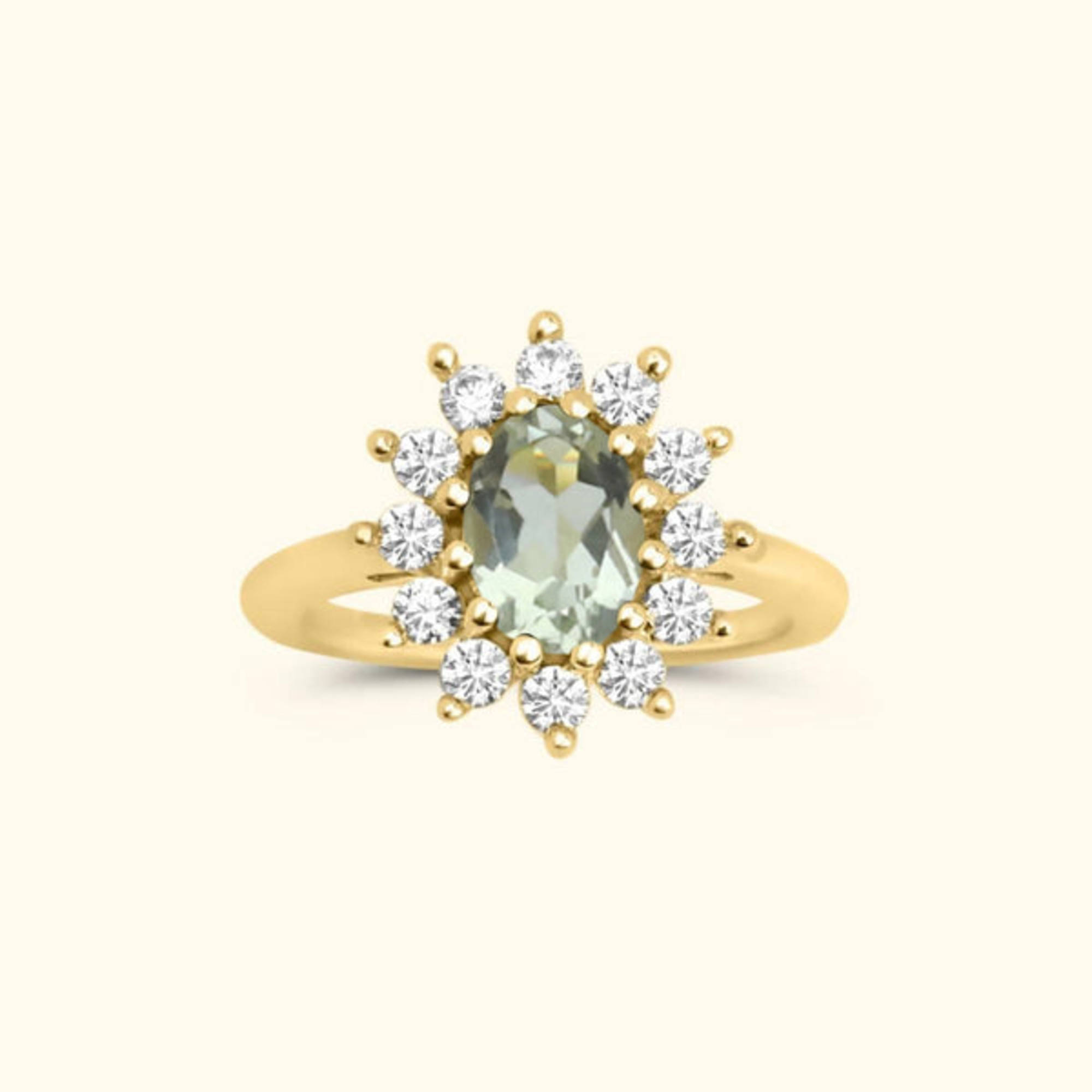 Zilveren ring met een Blauwe chalcedoon