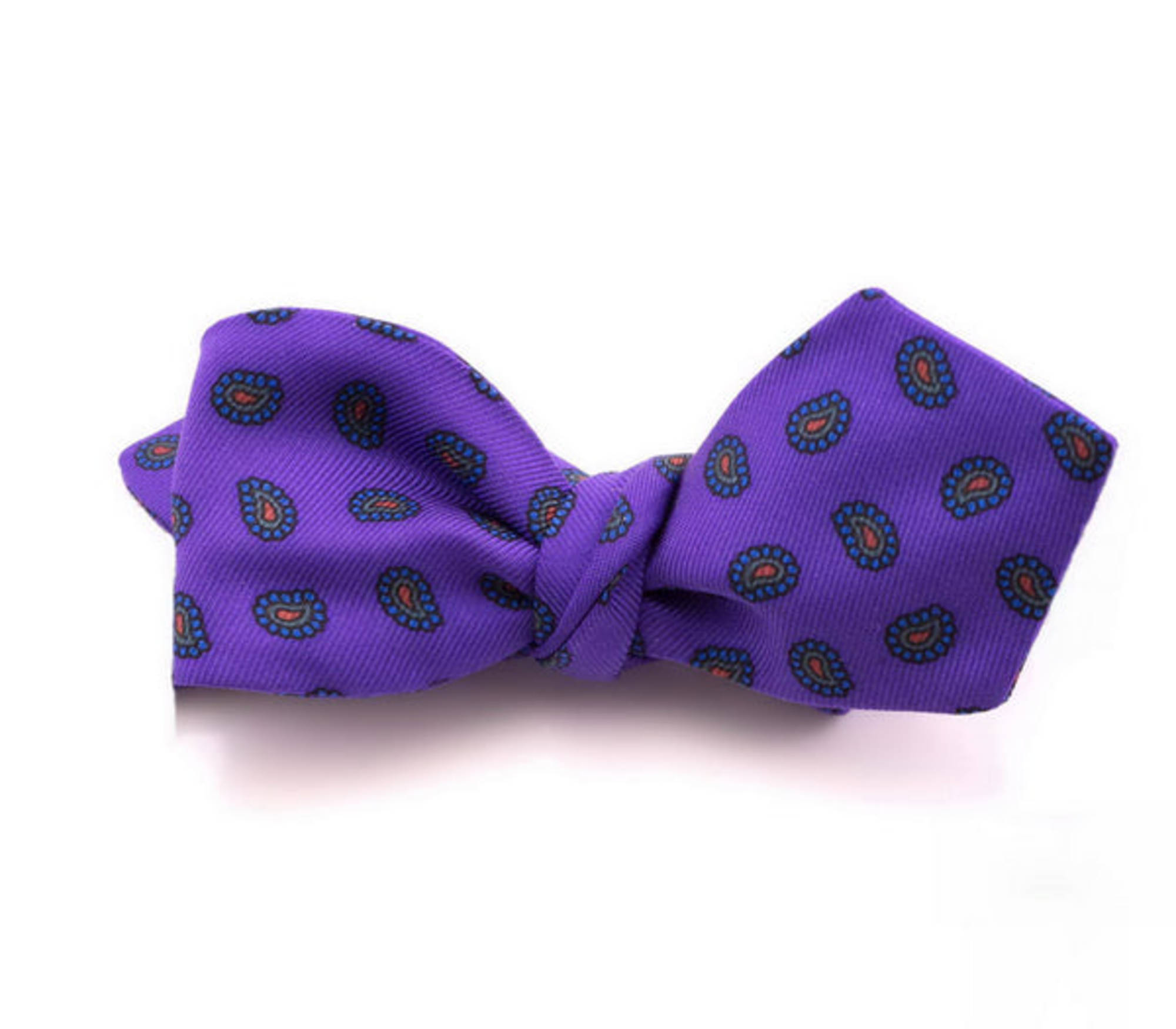 Fort Belvedere Purple Paisley Bow Tie