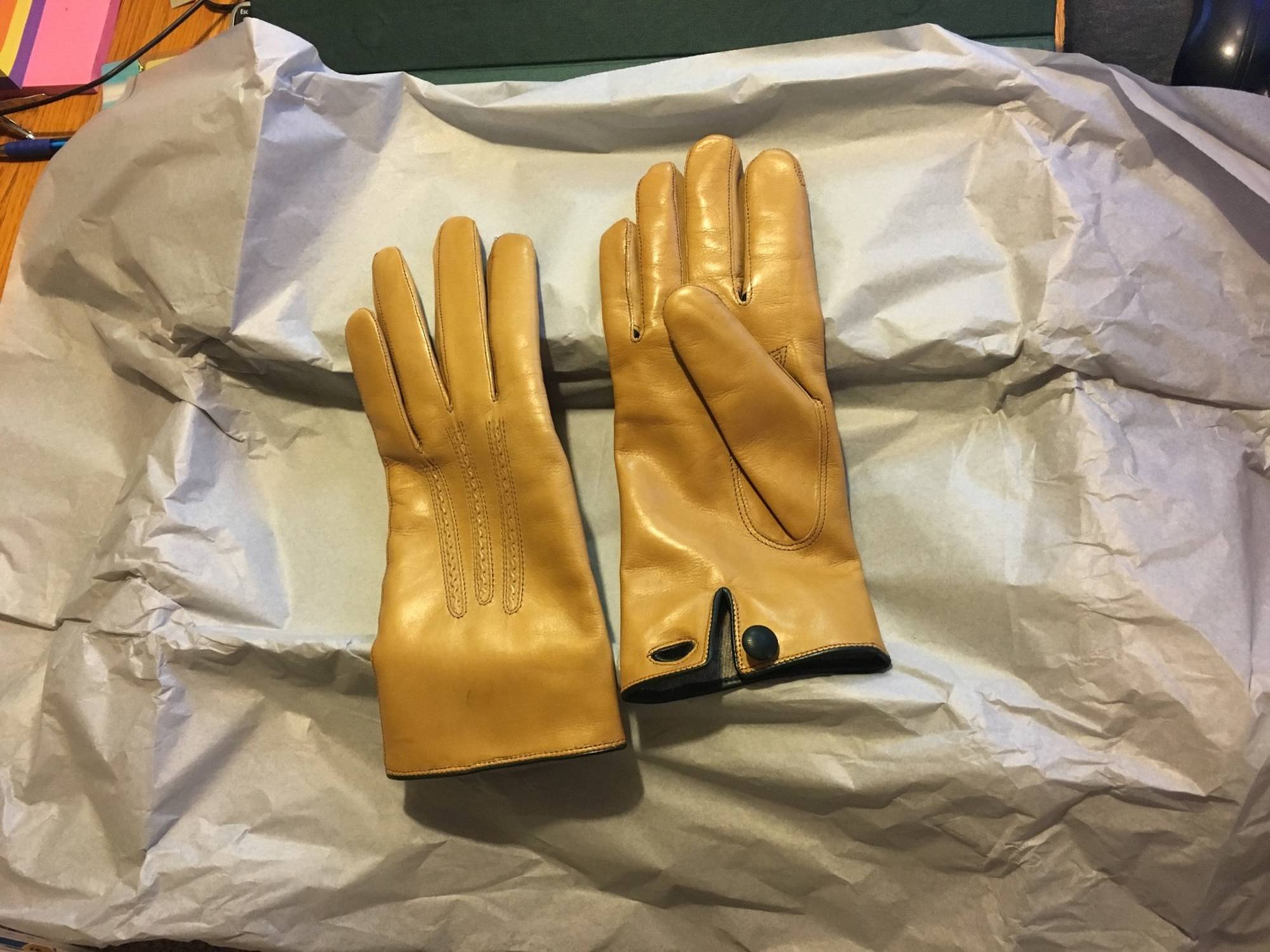 Light Tan Men's Dress Leather Gloves with Cashmere Lining and Button by  Fort Belvedere  Gentleman's Gazette