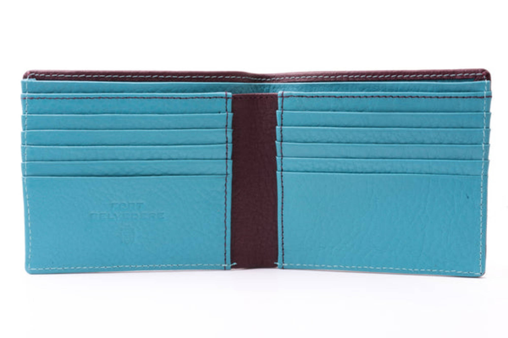Men's Leather Wallet Billfold in Burgundy Oxblood