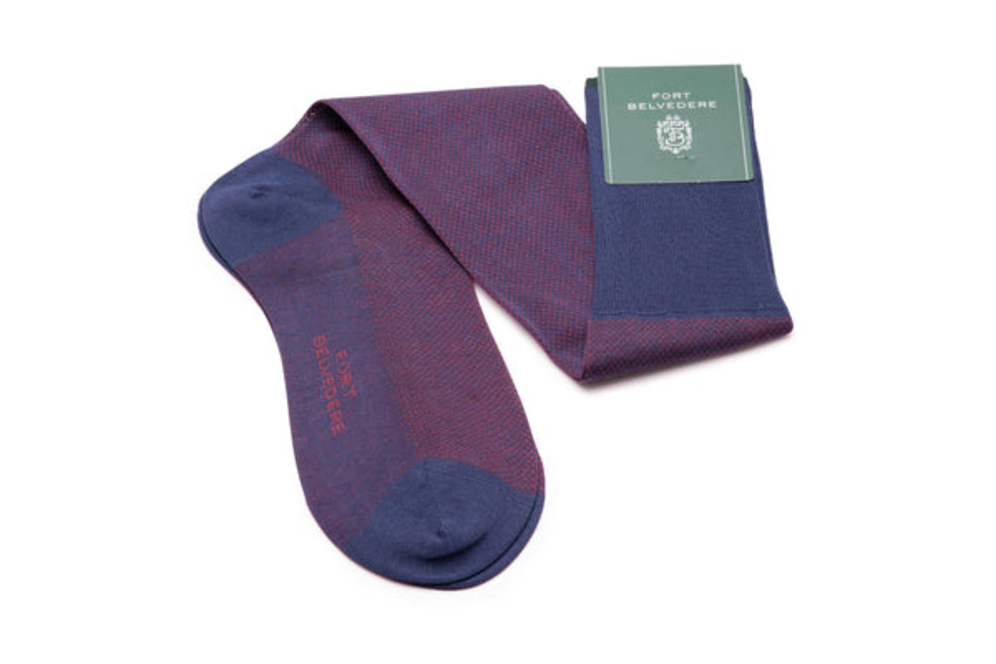 Dark Blue & Red Two Tone Solid Oxford Socks Fil d'Ecosse Cotton - Fort  Belvedere  Gentleman's Gazette