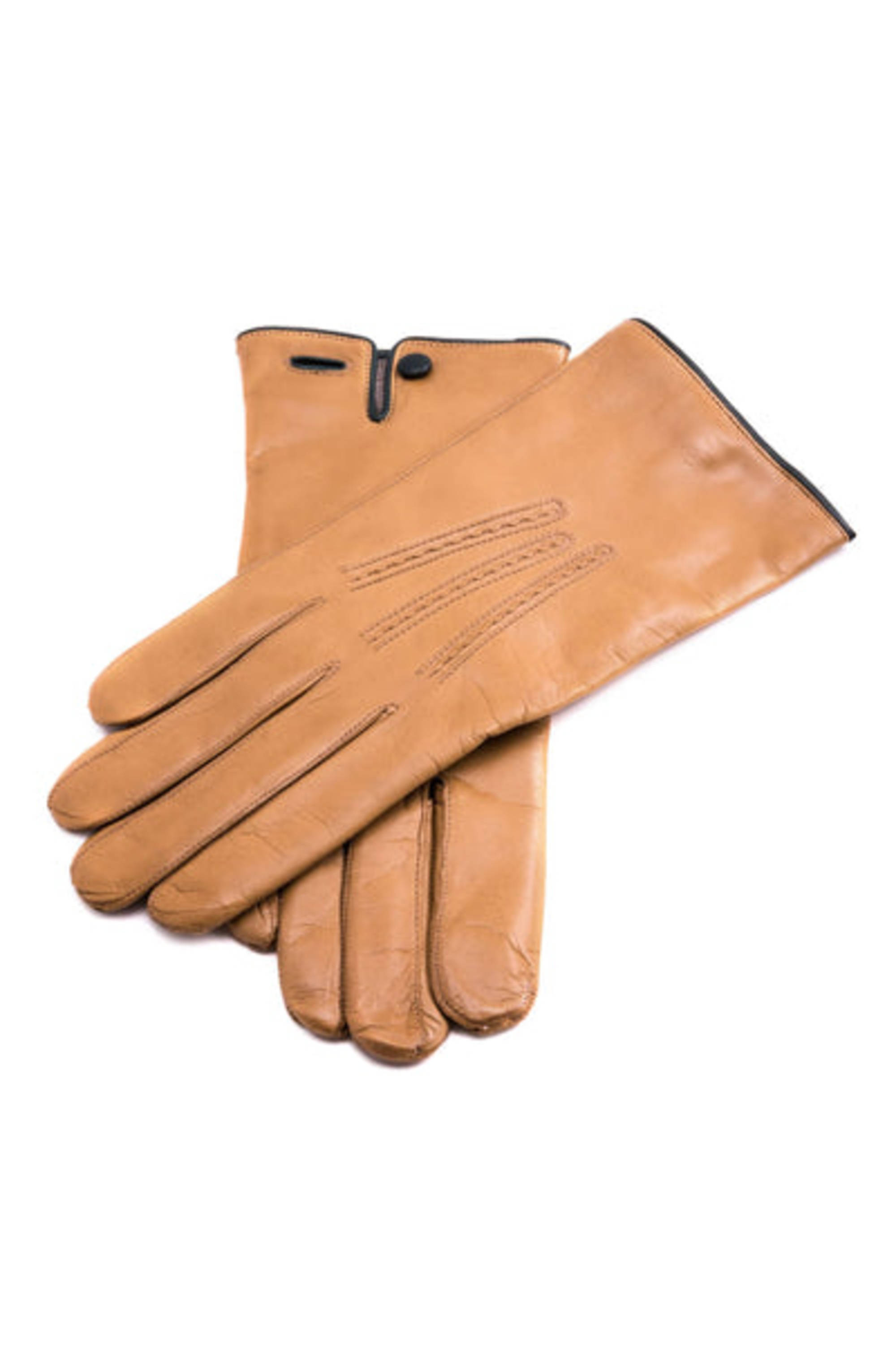chinese dress ladies Women's Three-Point Long Opera Leather Gloves, Black / 7 main image 0