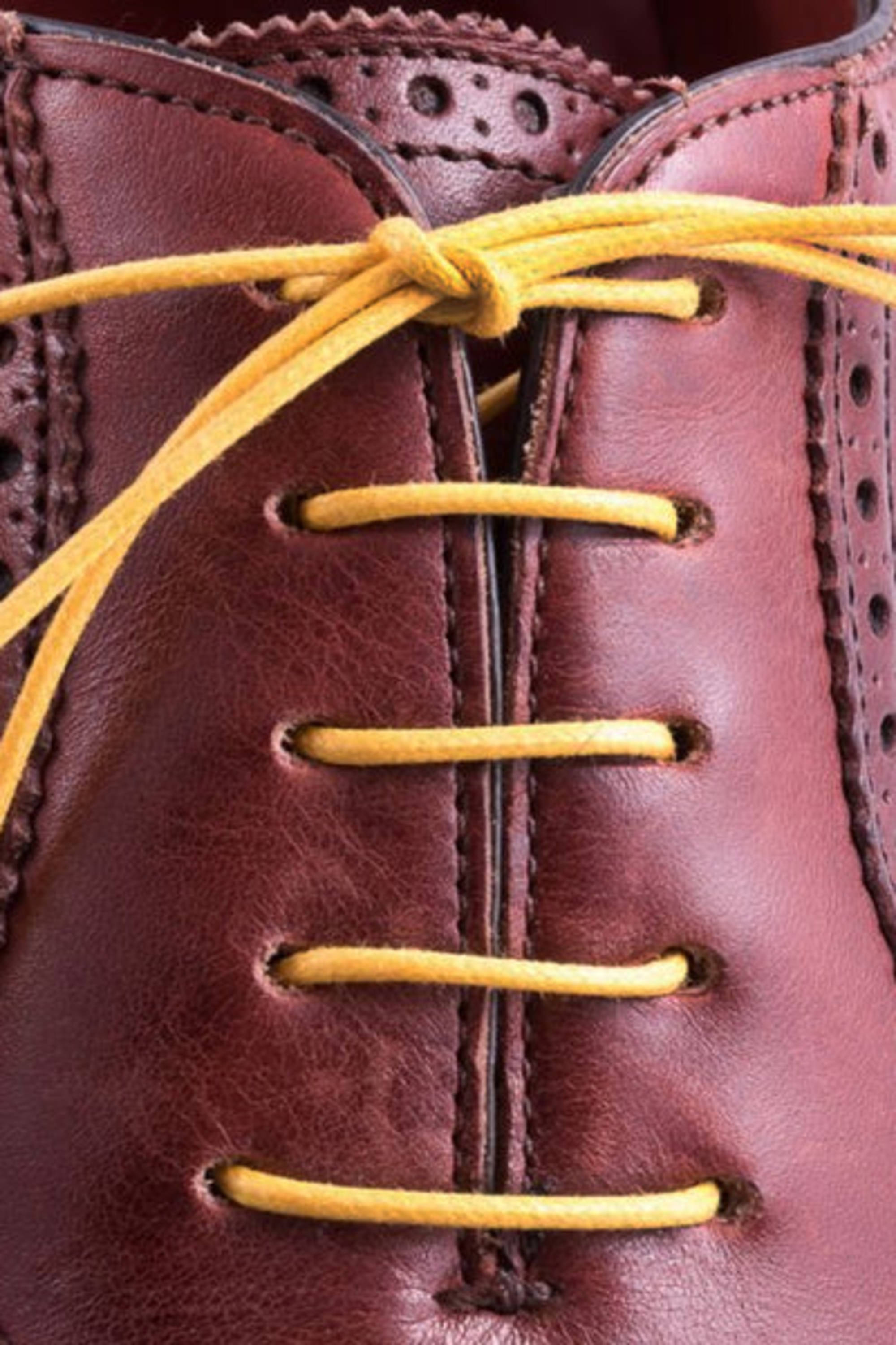 Fort Belvedere Round Rich Yellow Waxed Cotton Shoelaces