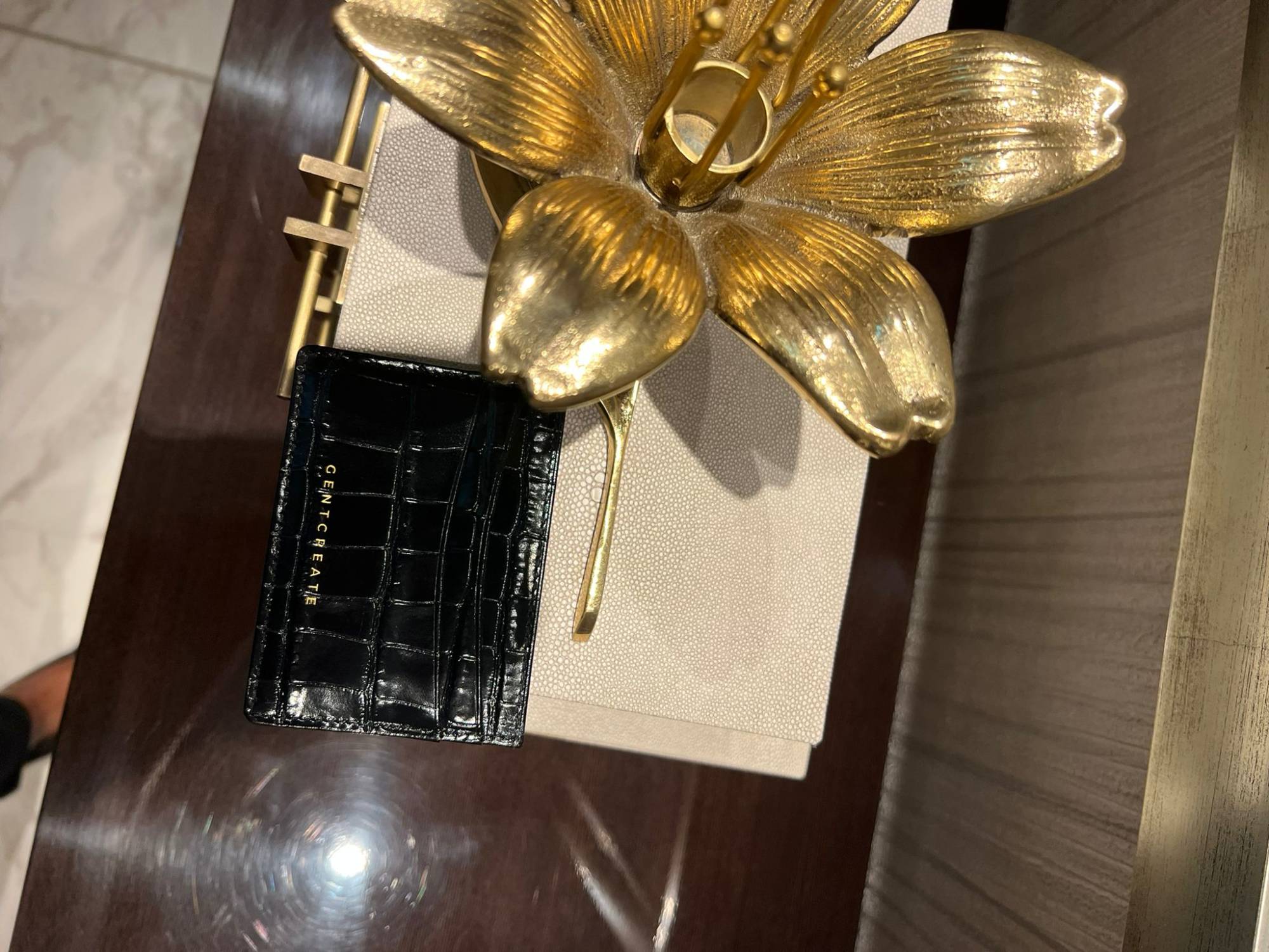 Glossy Leather Card Holder — Ned