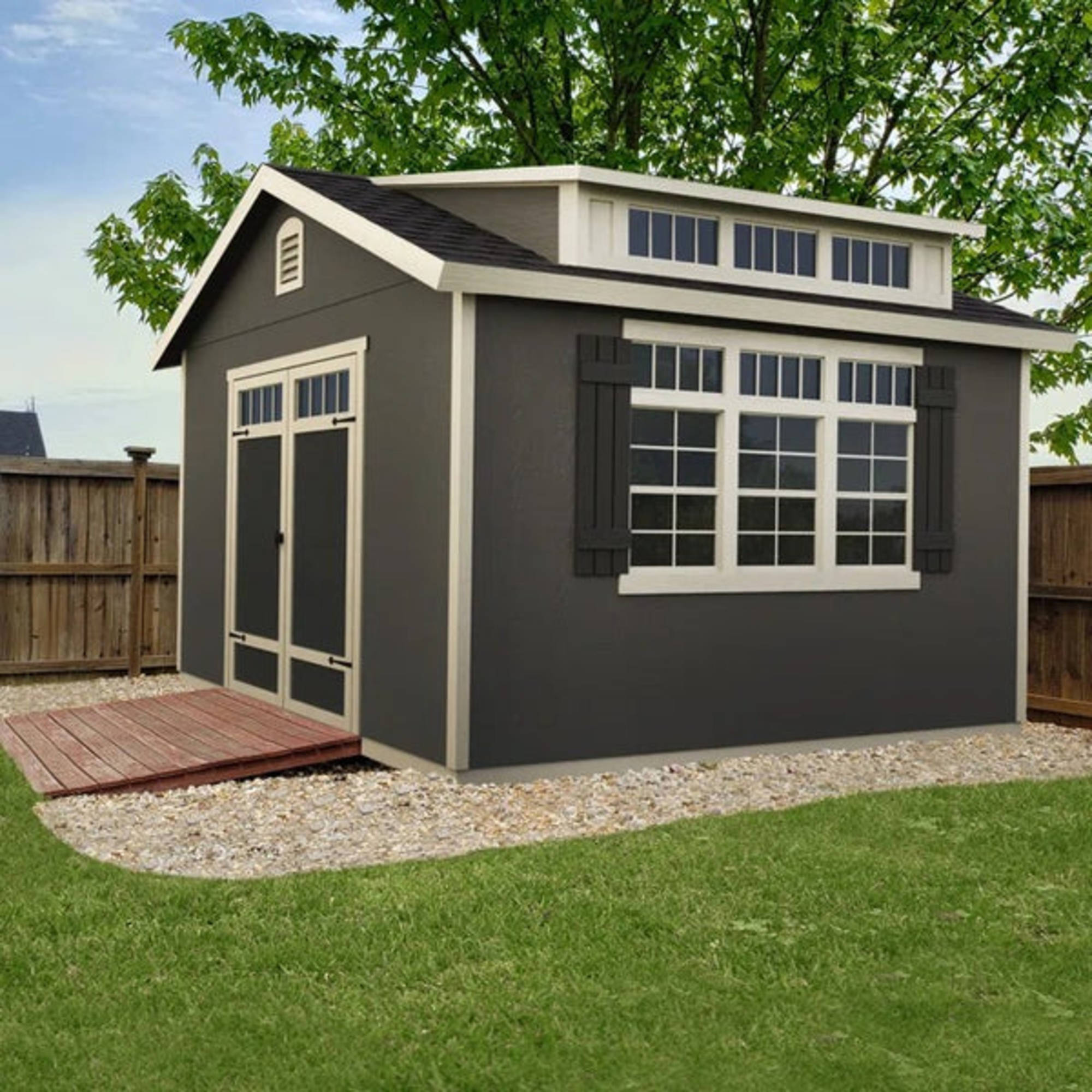 Handy Home Windemere 10x12 Wood Shed | Outdoor Solution - Shop Now