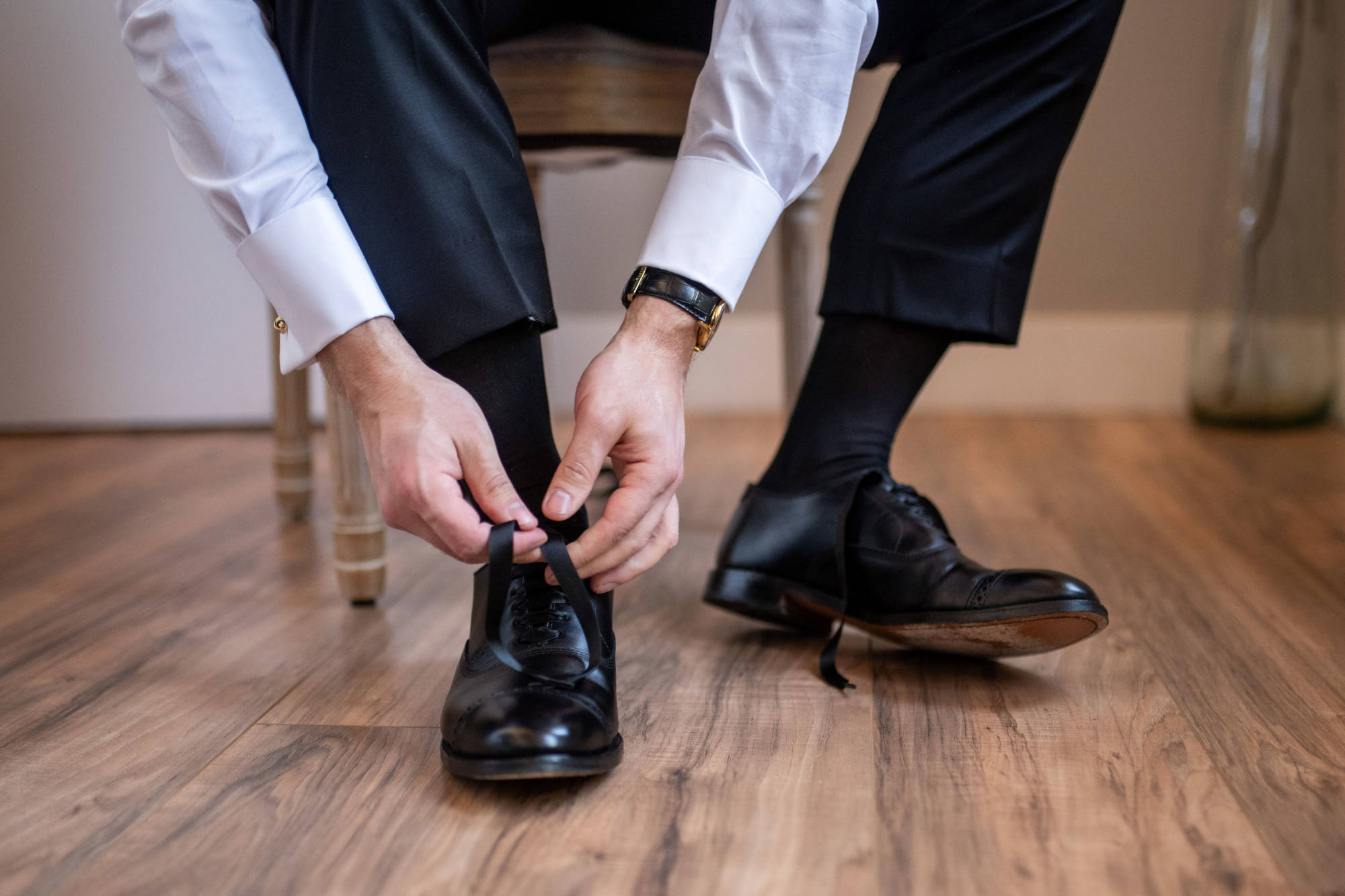 Straight Bar Lacing Dress Shoe Lacing Eyelets Black Satin Evening