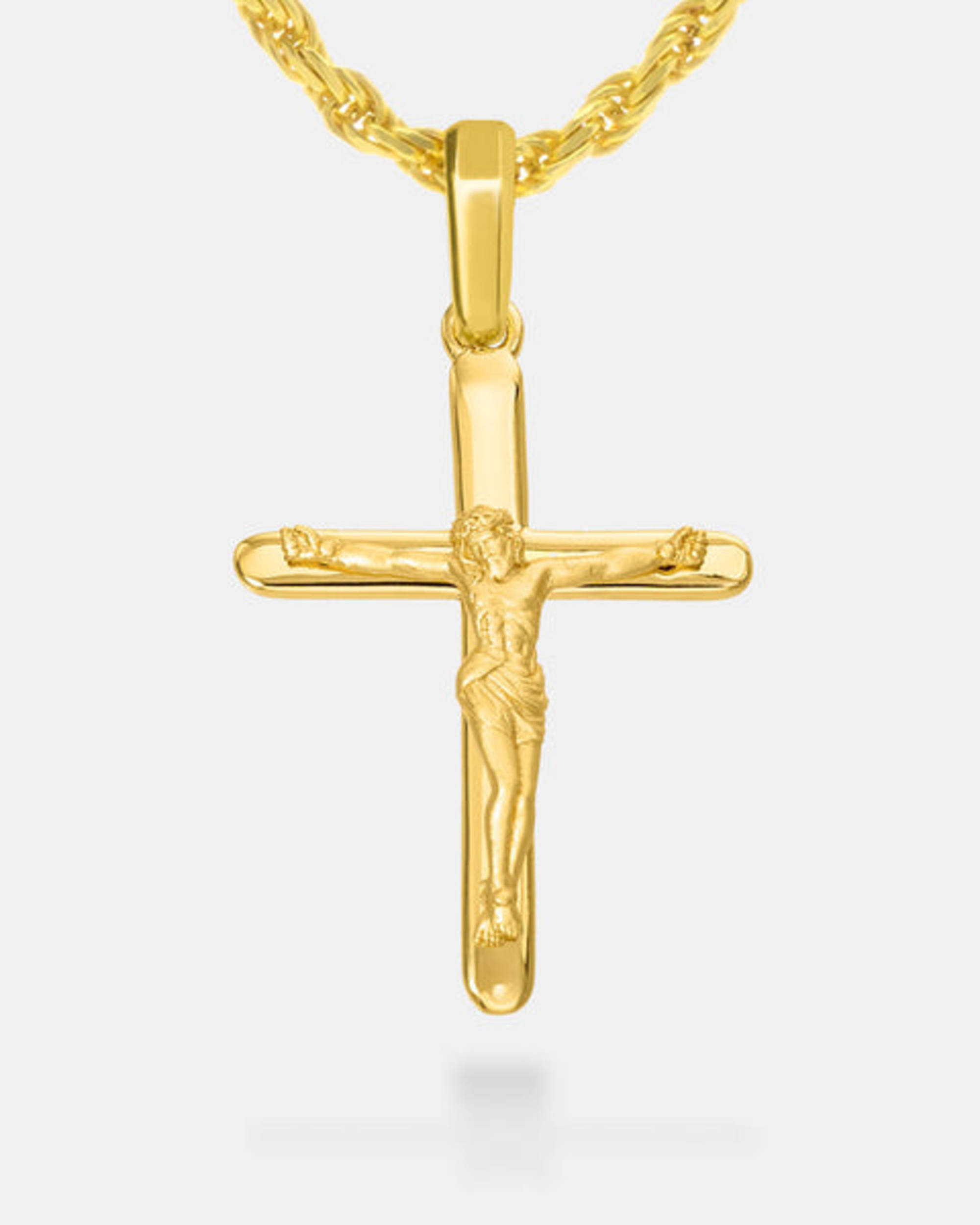 Men's Gold Crucifix Pendant | DAZZIN