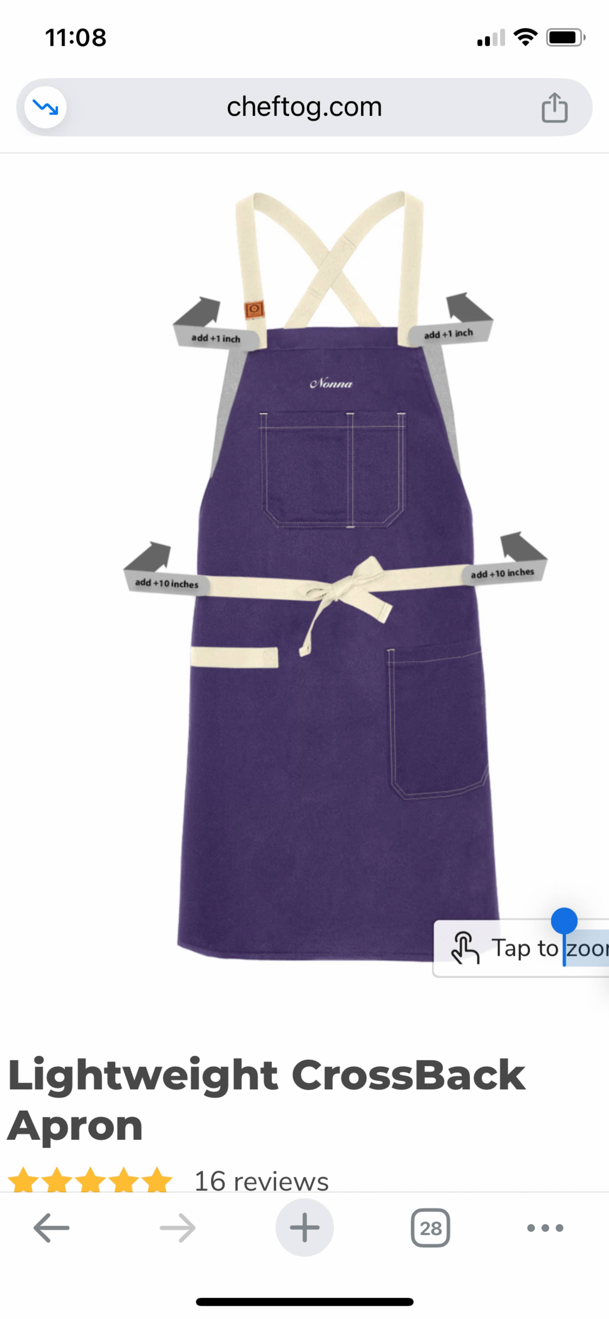 Lightweight CrossBack Apron — CHEFtog
