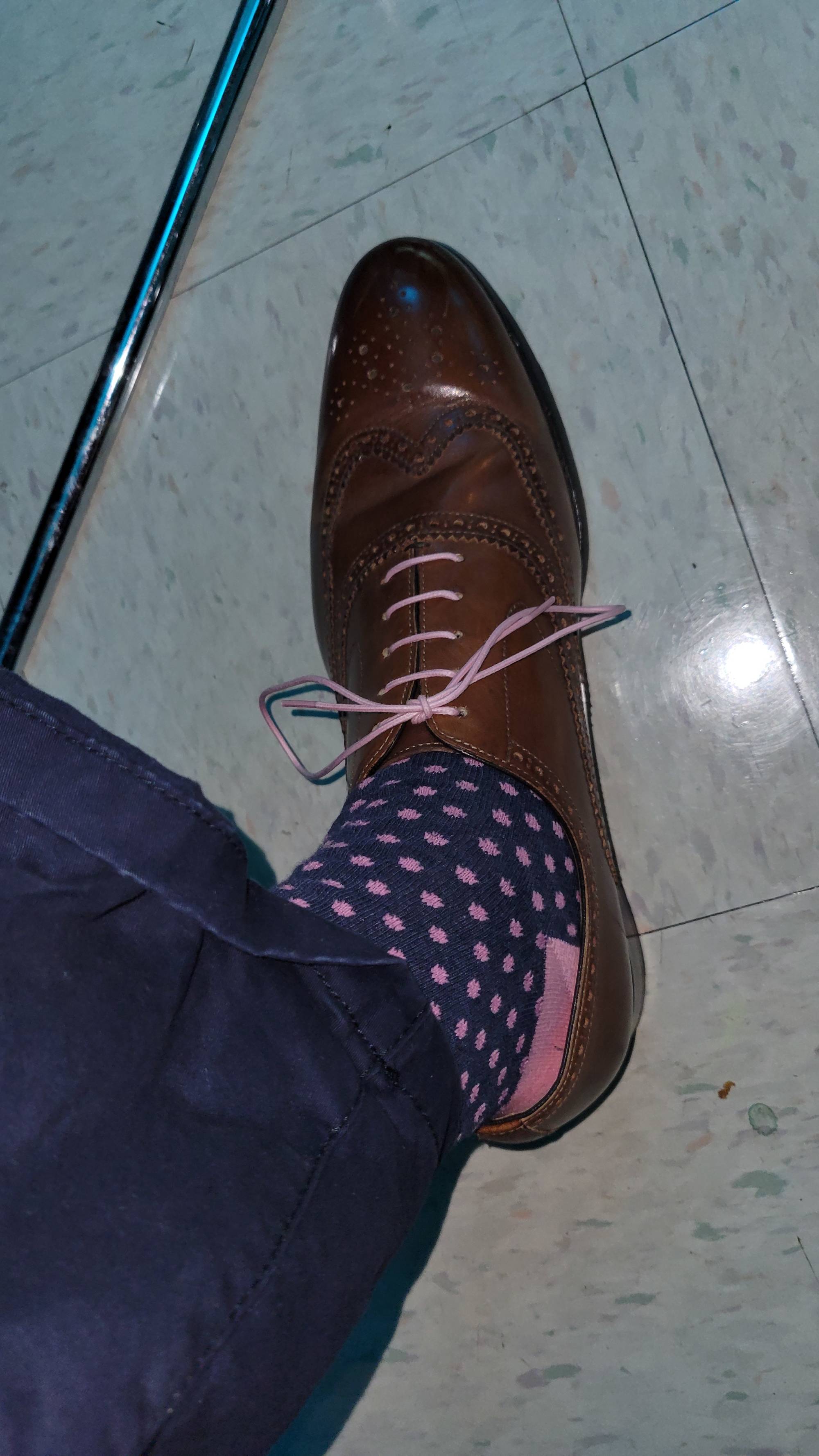 Pink Shoelaces Round Luxury Waxed Cotton Dress Shoe Laces by Fort