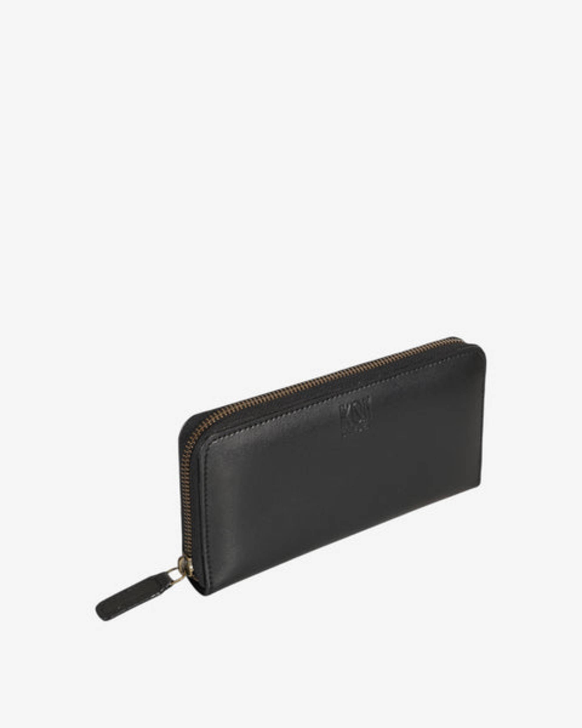 小物 00s Y2K Anasui Long Wallet Leather Black Black color Apple Leather Purse | Long Zip around Wallet – IKON SWEDEN
