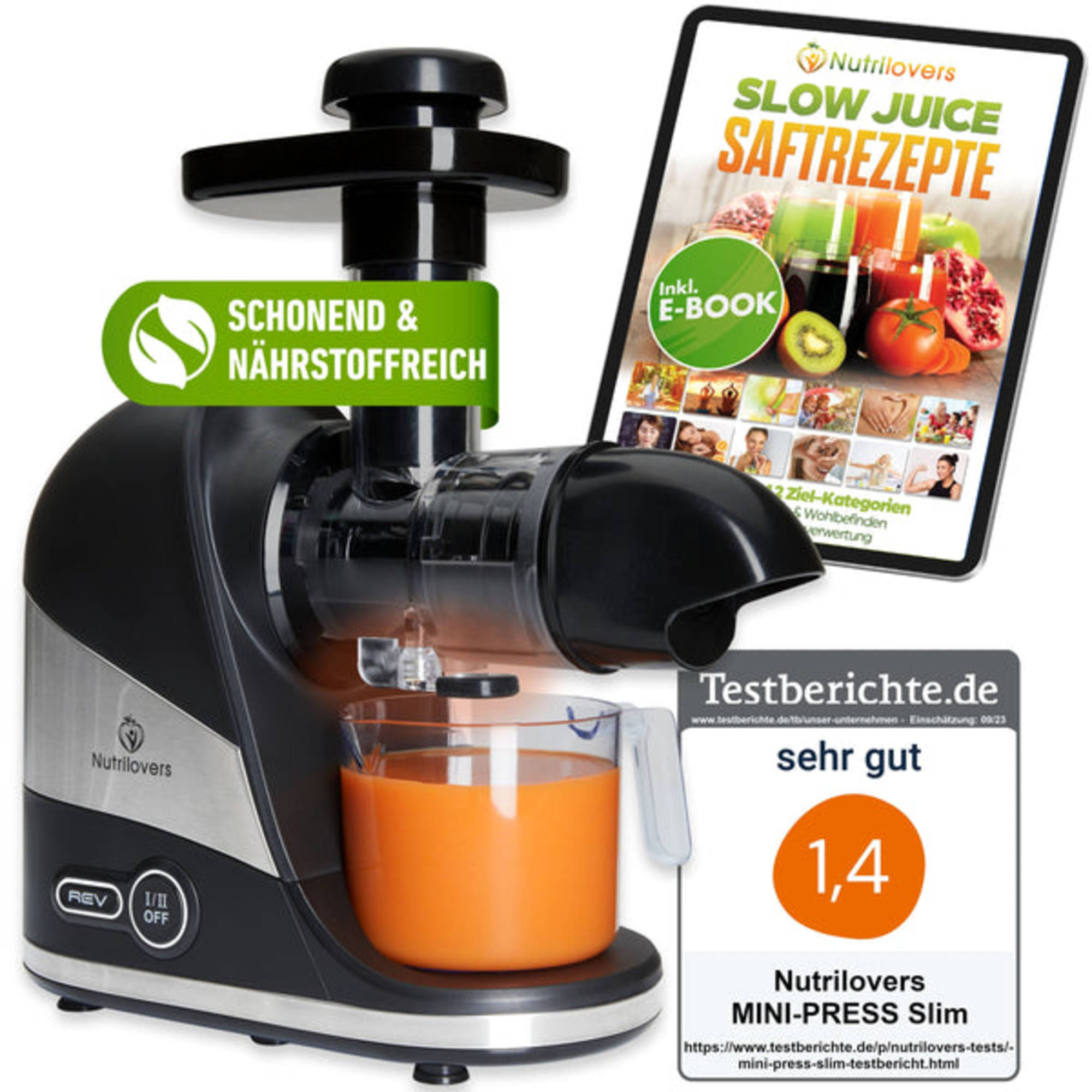 MINI-PRESS SLIM BLACK (B) Slow Juicer