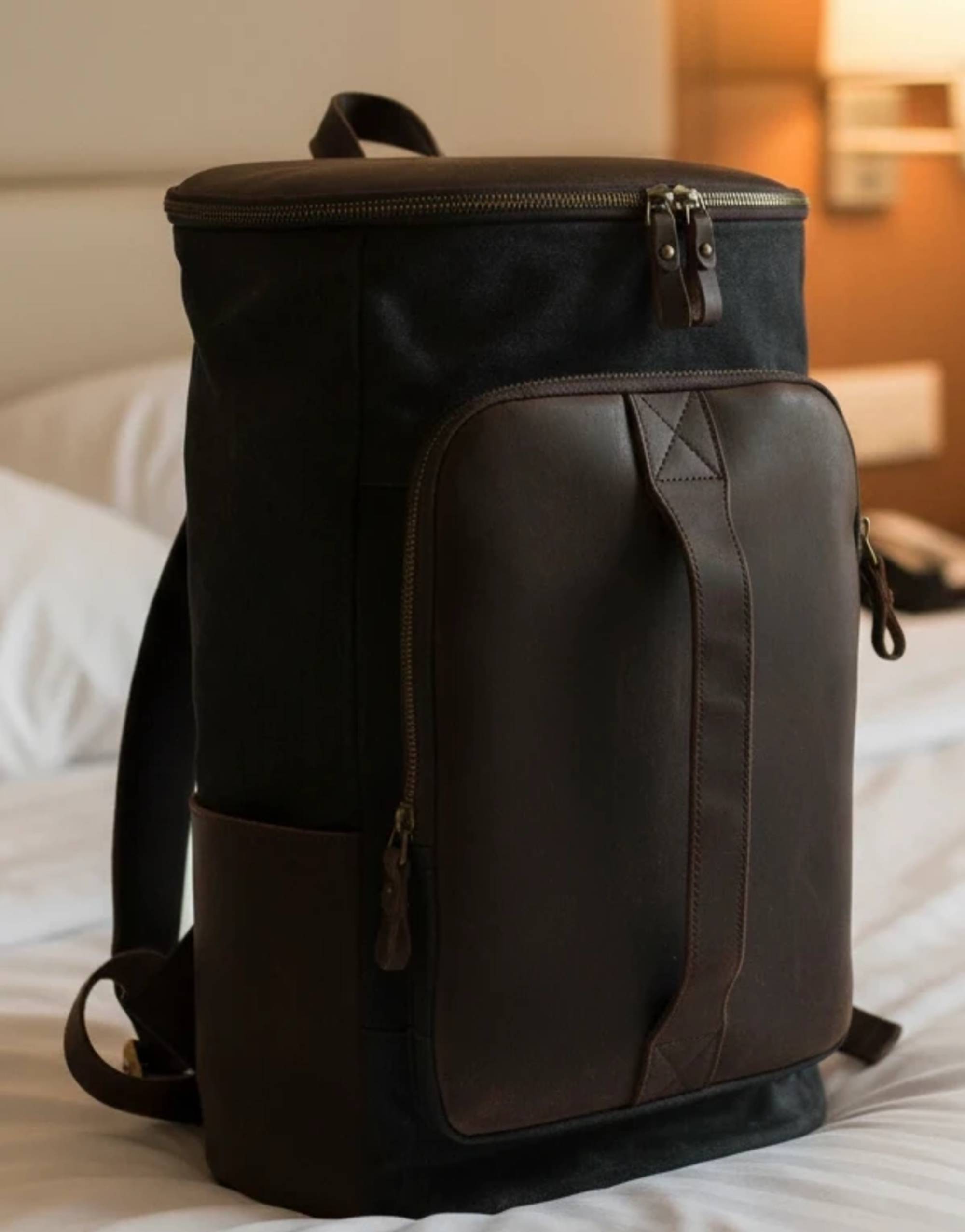 Vintage Schulrucksack Verbatim - Retro Rucksack aus Segeltuch — Riley6893