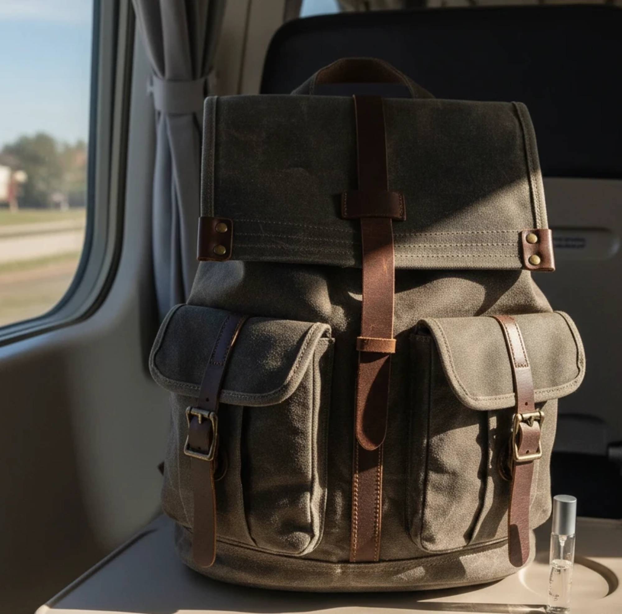 Sac à dos moto en toile cirée Pone - déperlant, style rétro — TammyWilson41