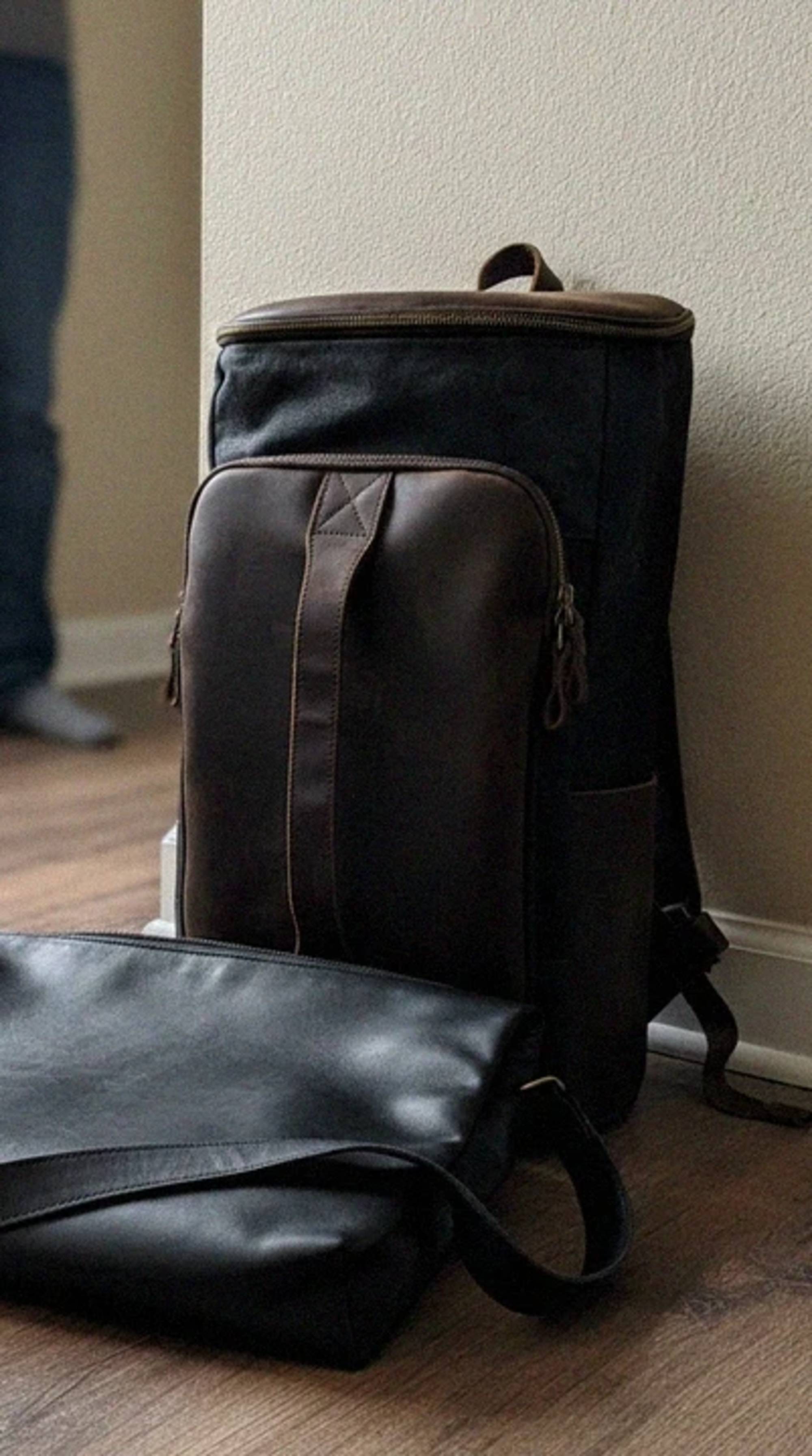 Vintage Schulrucksack Verbatim - Retro Rucksack aus Segeltuch — Marv