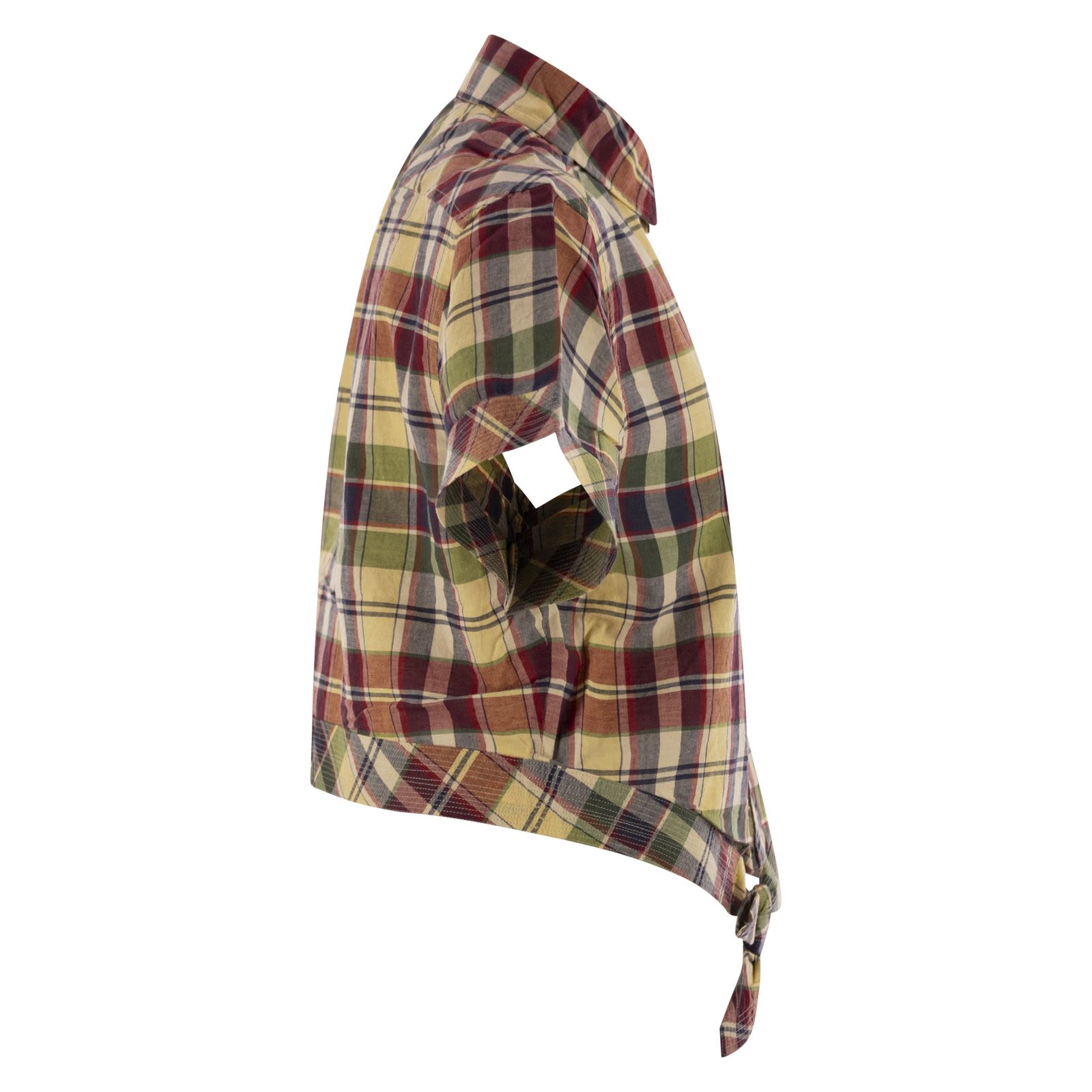 Tシャツ・カットソー Ralph Lauren Short Shirt in Plaid Cotton (211959816 001) Polo Ralph Lauren Short Shirt in Plaid Cotton MULTICOLOR
