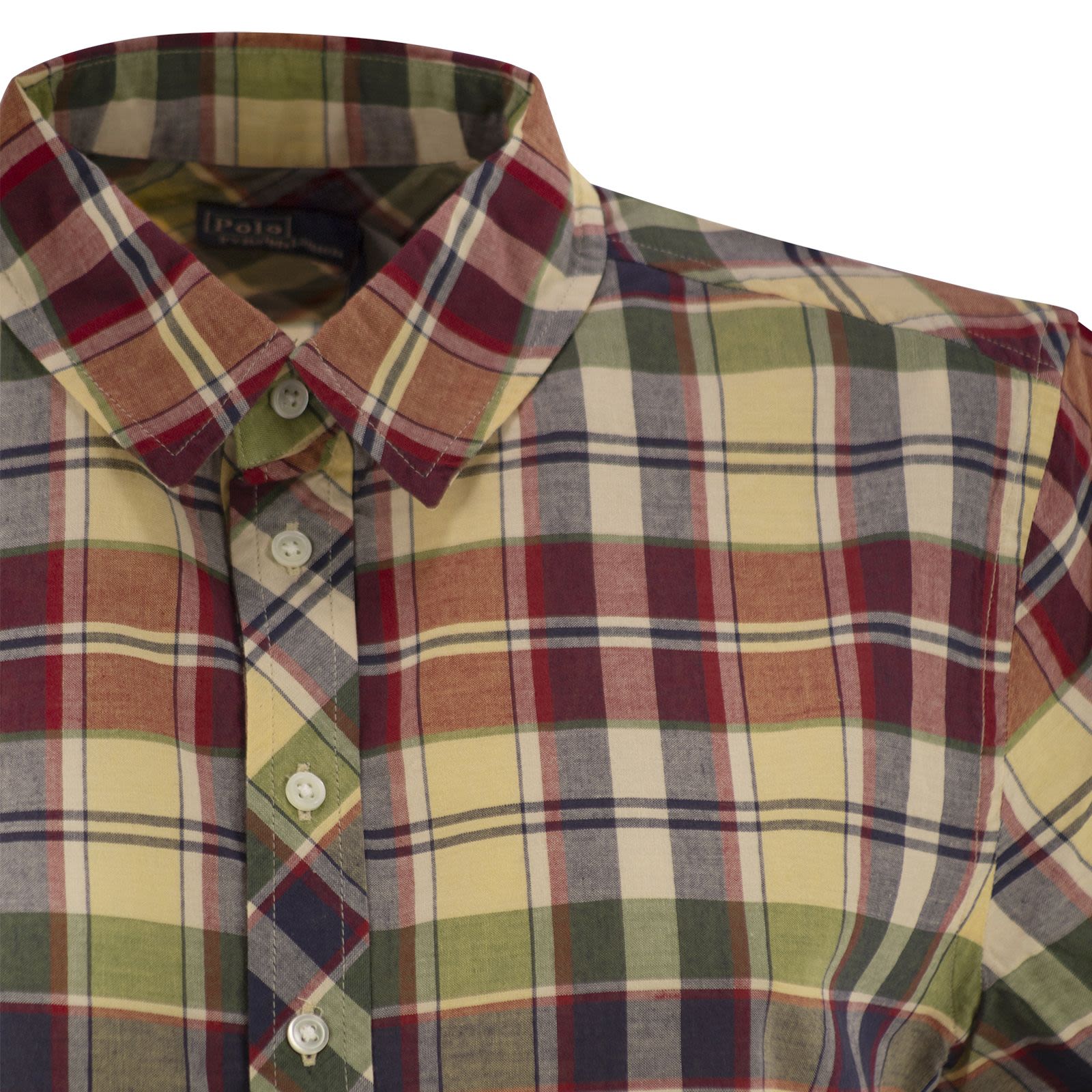 Tシャツ・カットソー Ralph Lauren Short Shirt in Plaid Cotton (211959816 001) Polo Ralph Lauren Short Shirt in Plaid Cotton MULTICOLOR