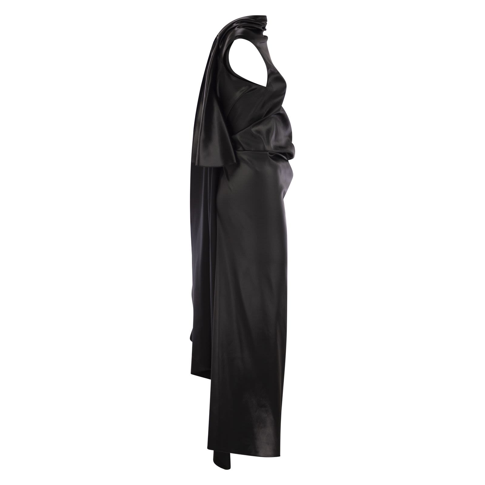 Sportmax ABADAN1234 - Fitted dress with draping BLACK