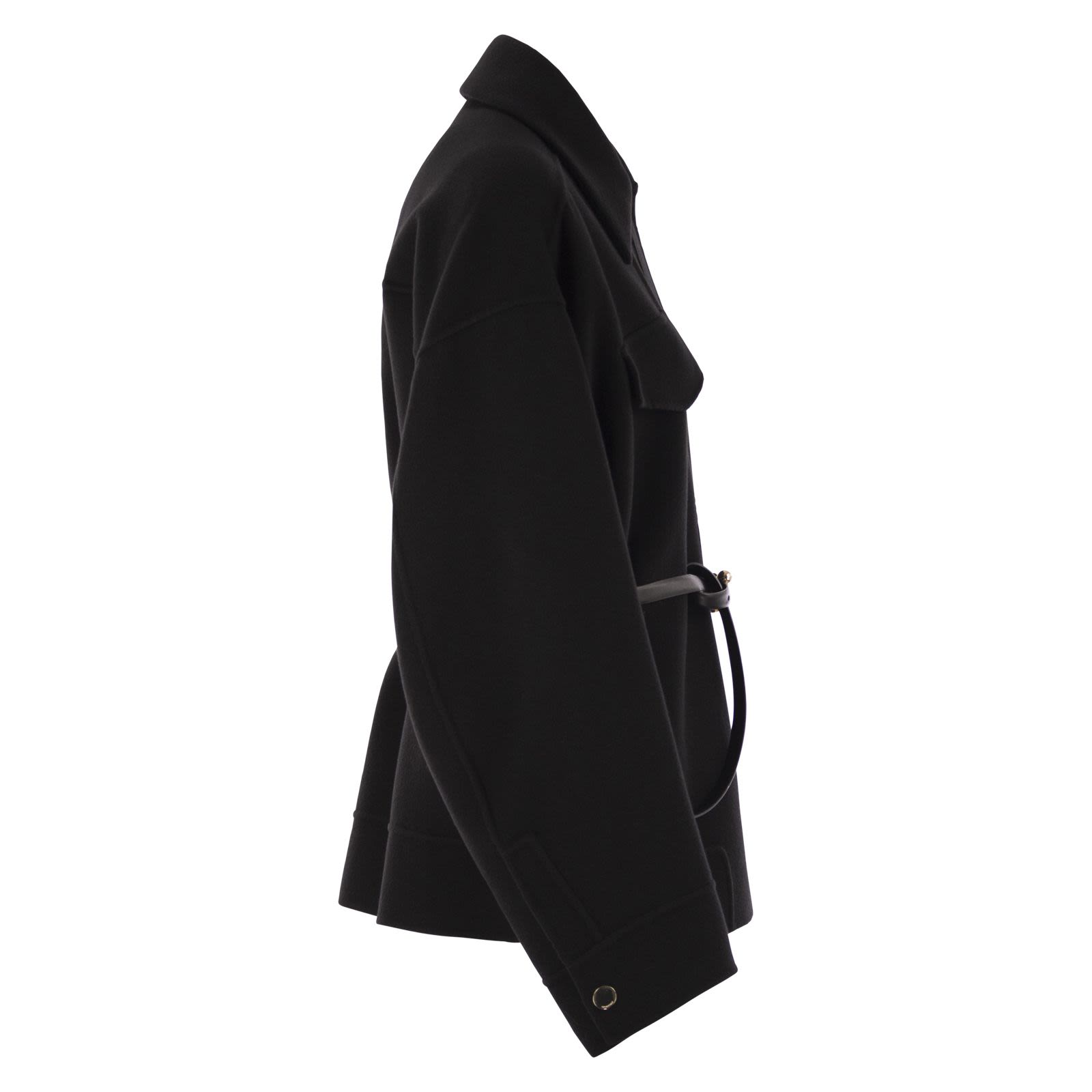 コート SPORTMAX CANTORE - Double wool caban (2522086031600 001) Sportmax CANTORE - Double wool caban BLACK