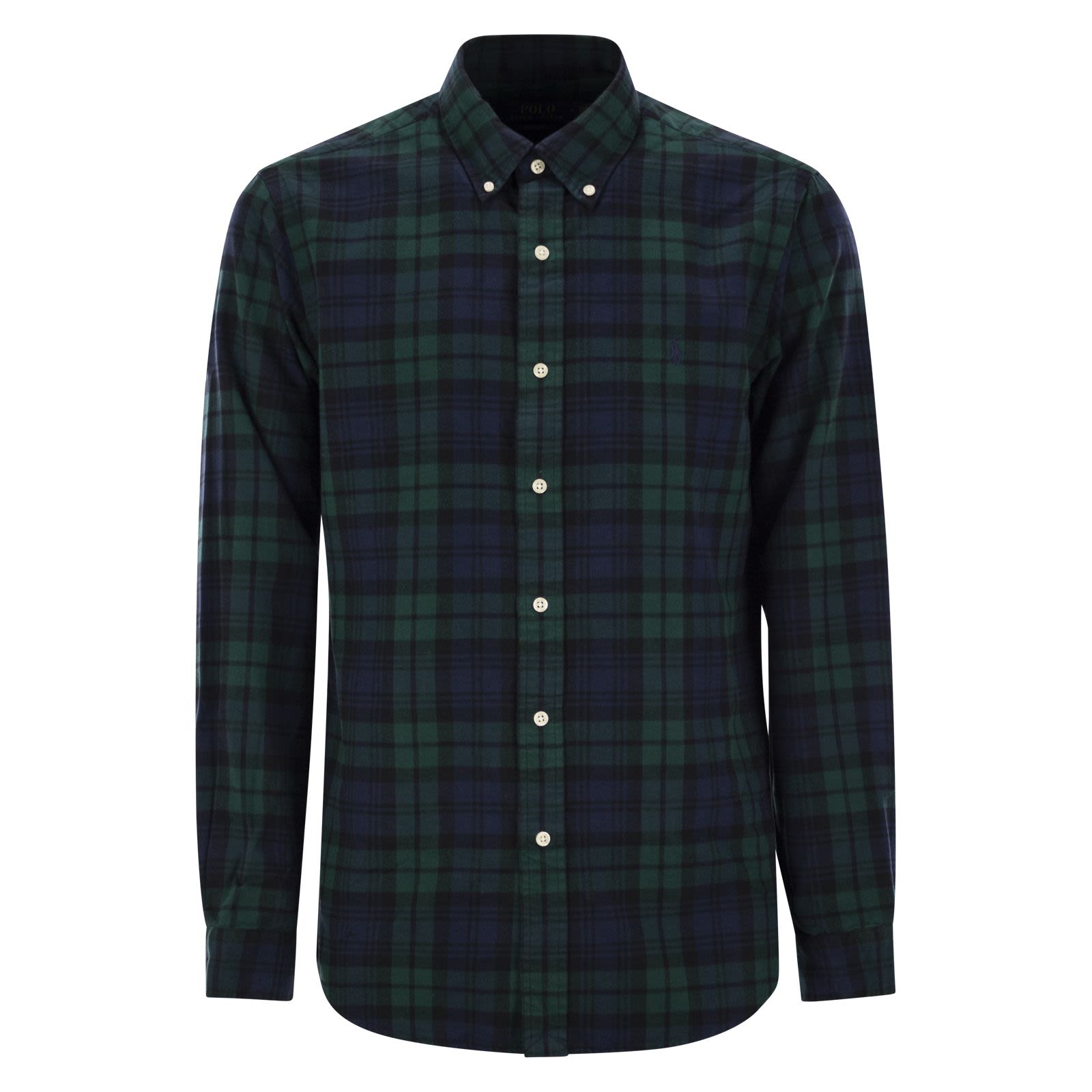Tシャツ・カットソー Ralph Lauren Custom-Fit Brushed Oxford Shirt Polo Ralph Lauren Custom Fit Oxford Shirt -710792-BWG