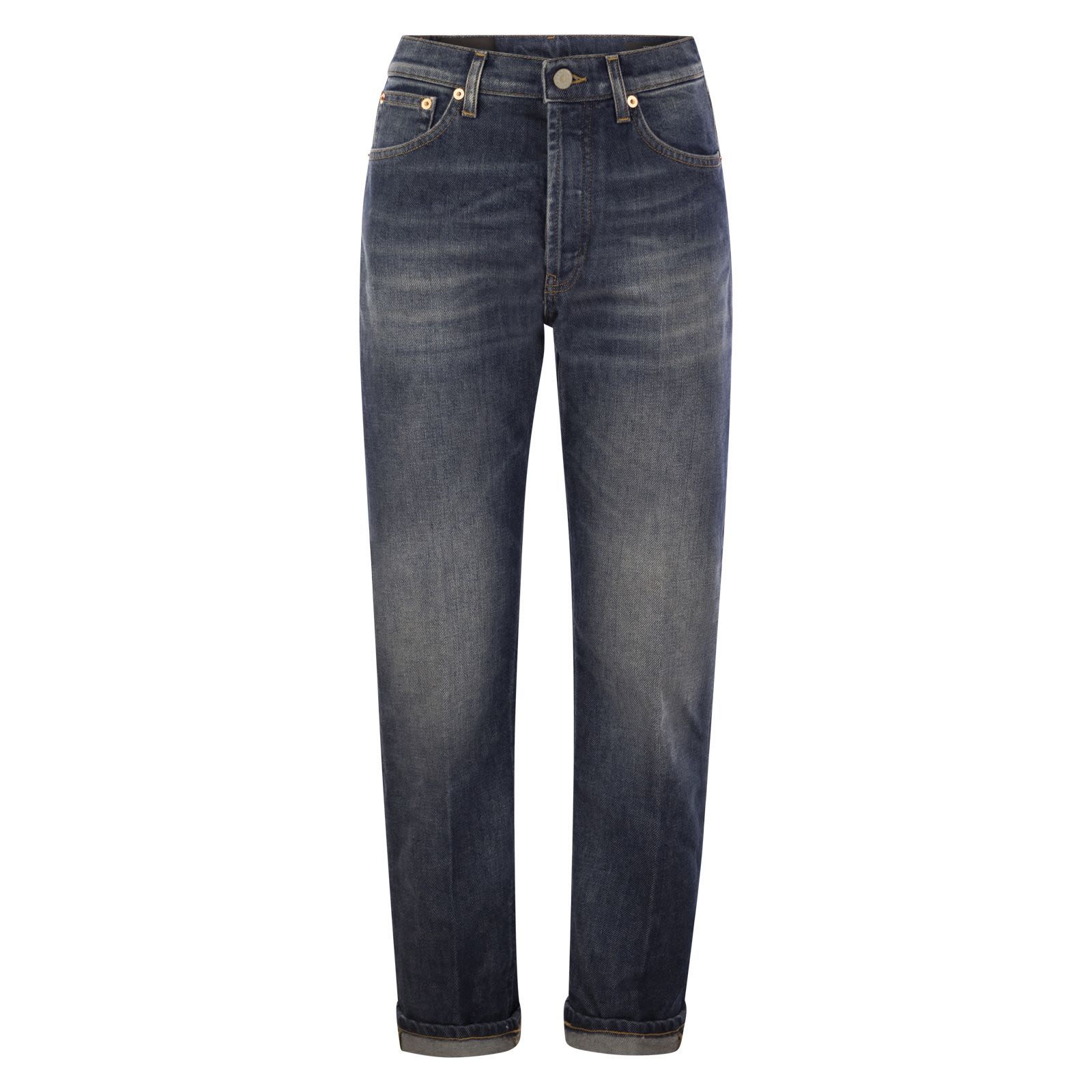 デニム・ジーパン DONDUP ICON - Five pocket denim trousers Dondup ICON - Five pocket denim trousers DARK DENIM