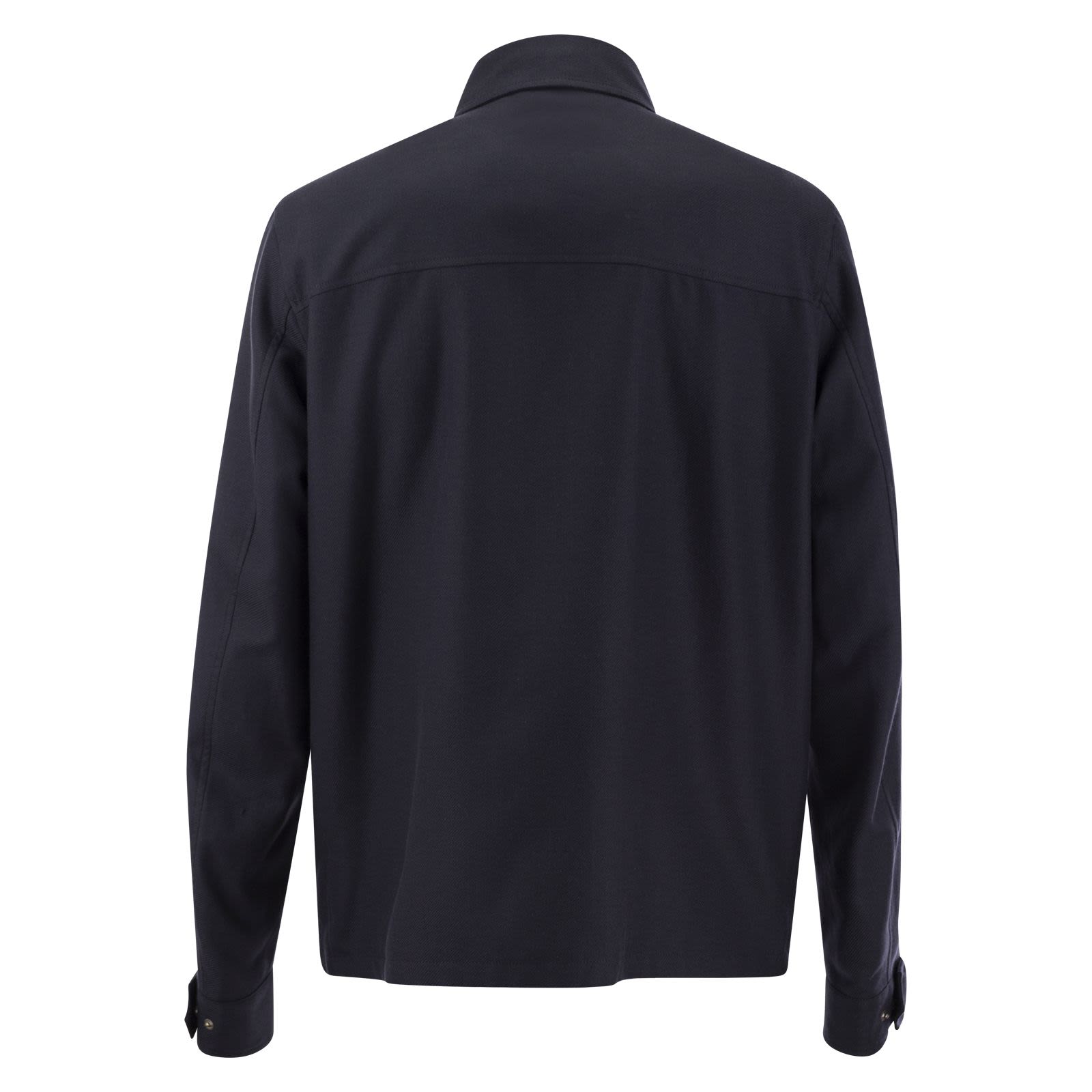 HERNO Rain cotton cashmere shirt BLUE