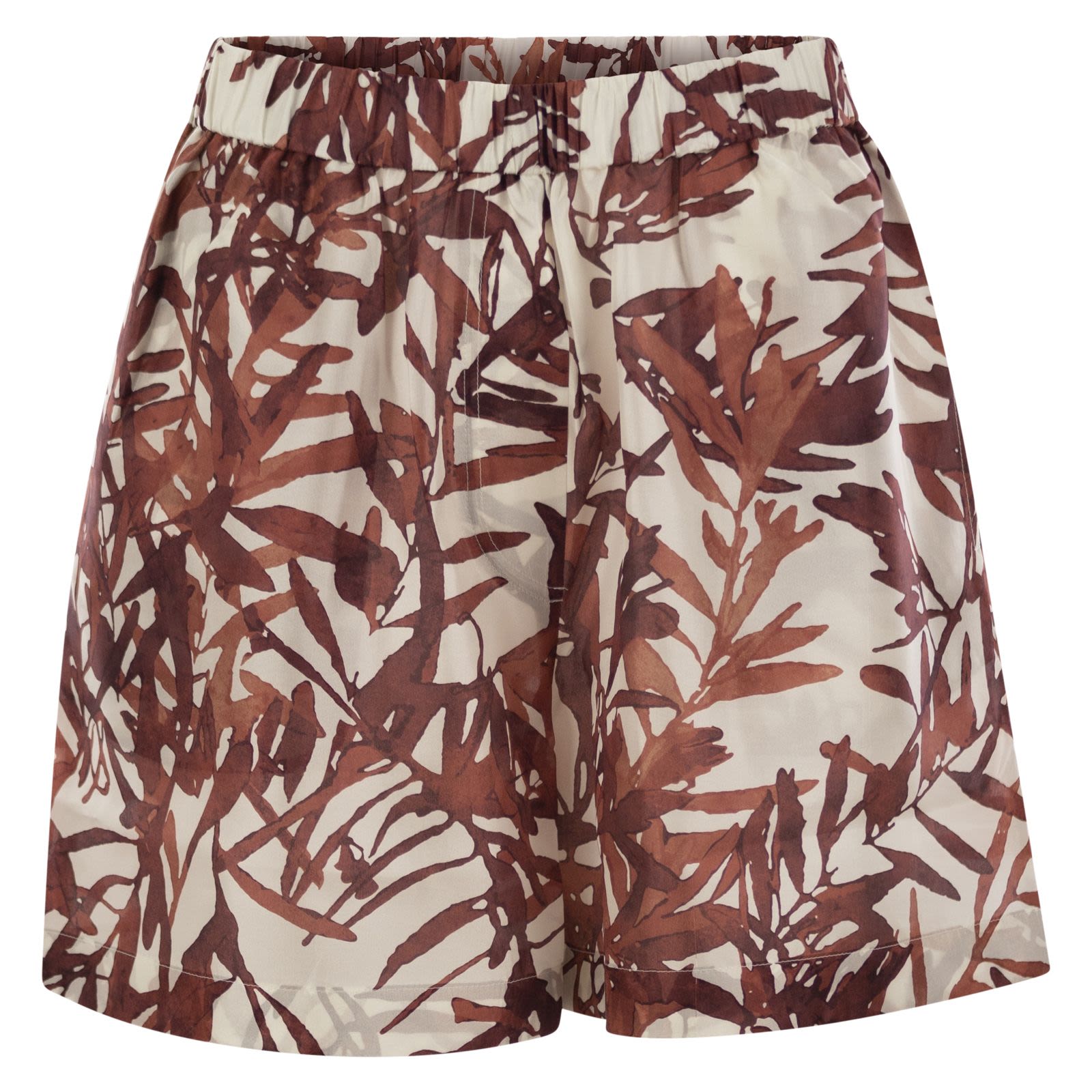 ボトムスその他 BRUNELLO CUCINELLI Herbarium Print silk pongee shorts Brunello Cucinelli Herbarium Print Silk Ponge Pull-On Shorts