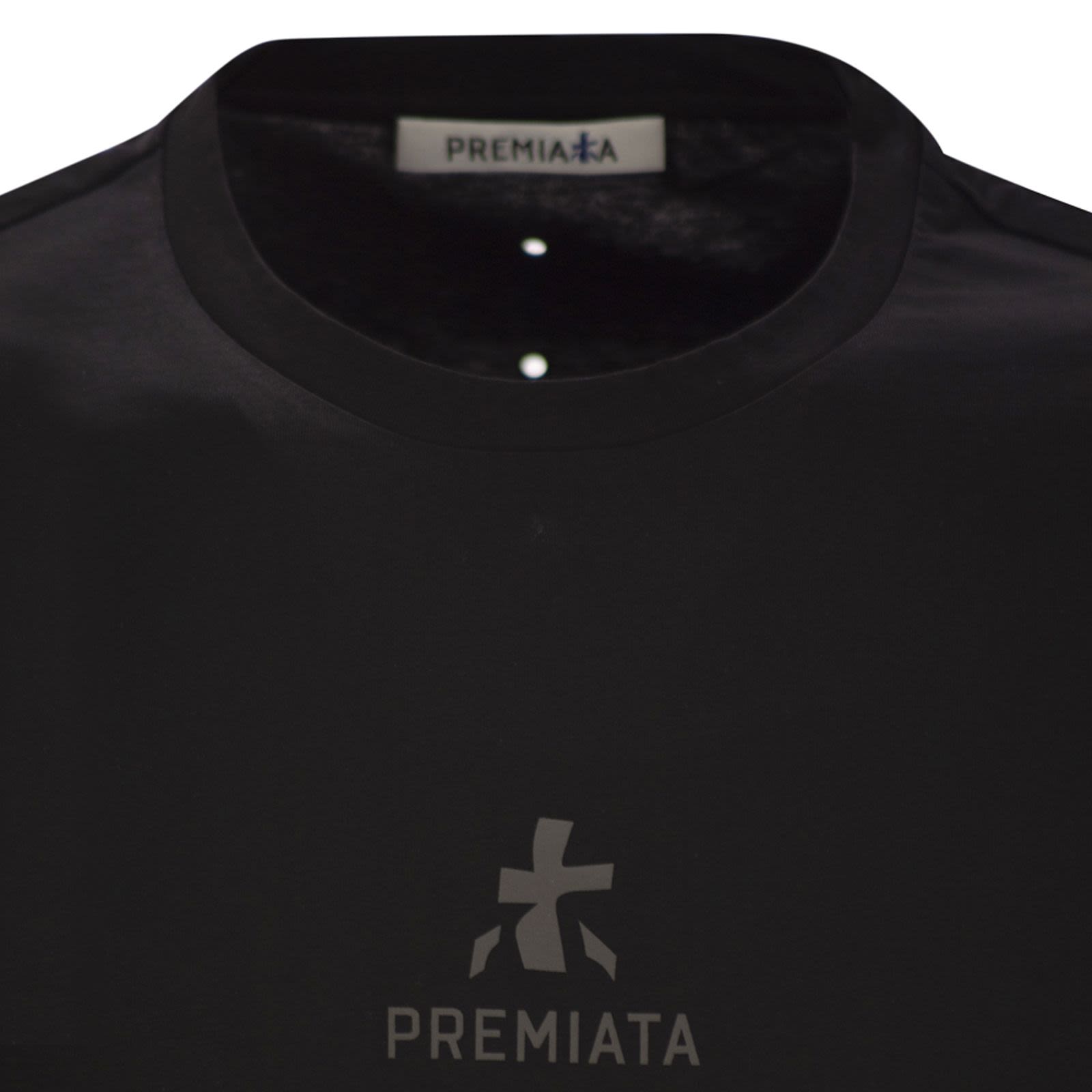 Tシャツ・カットソー PREMIATA SS25 Cotton jersey T-shirt (PA1017 BLACK) Premiata T-shirt in black cotton | H-Brands