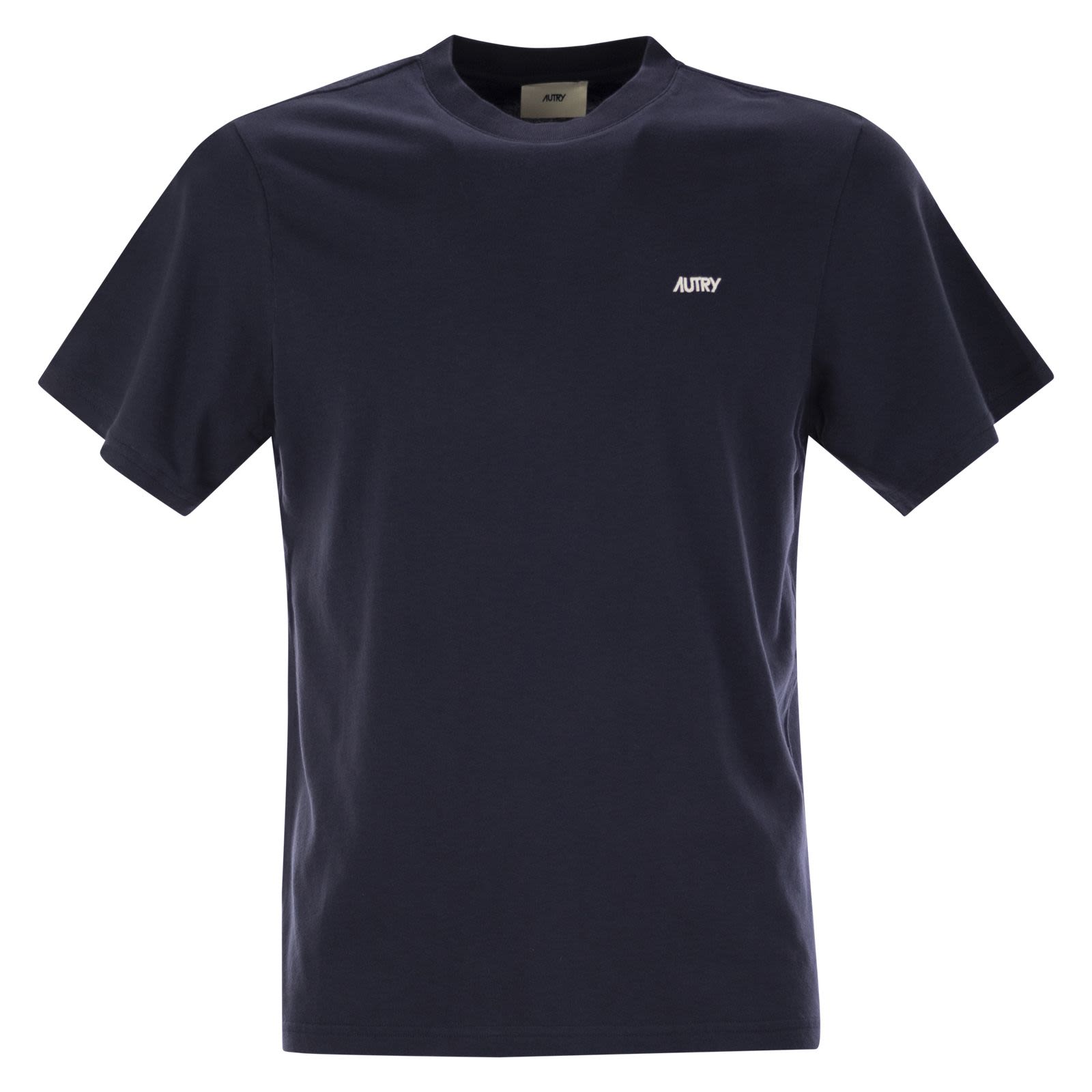 【送料&関税込】Autry Cotton T-shirt With Logo Autry Cotton T-shirt with logo BLUE