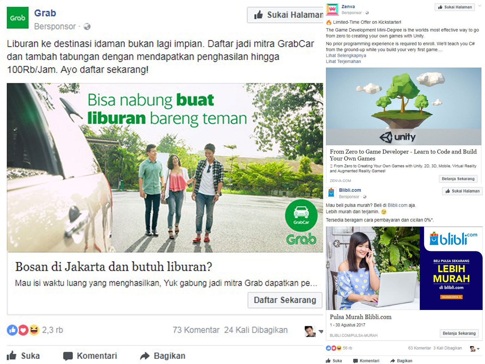 Contoh Iklan Facebook My Ads Gambaran Riset 4038