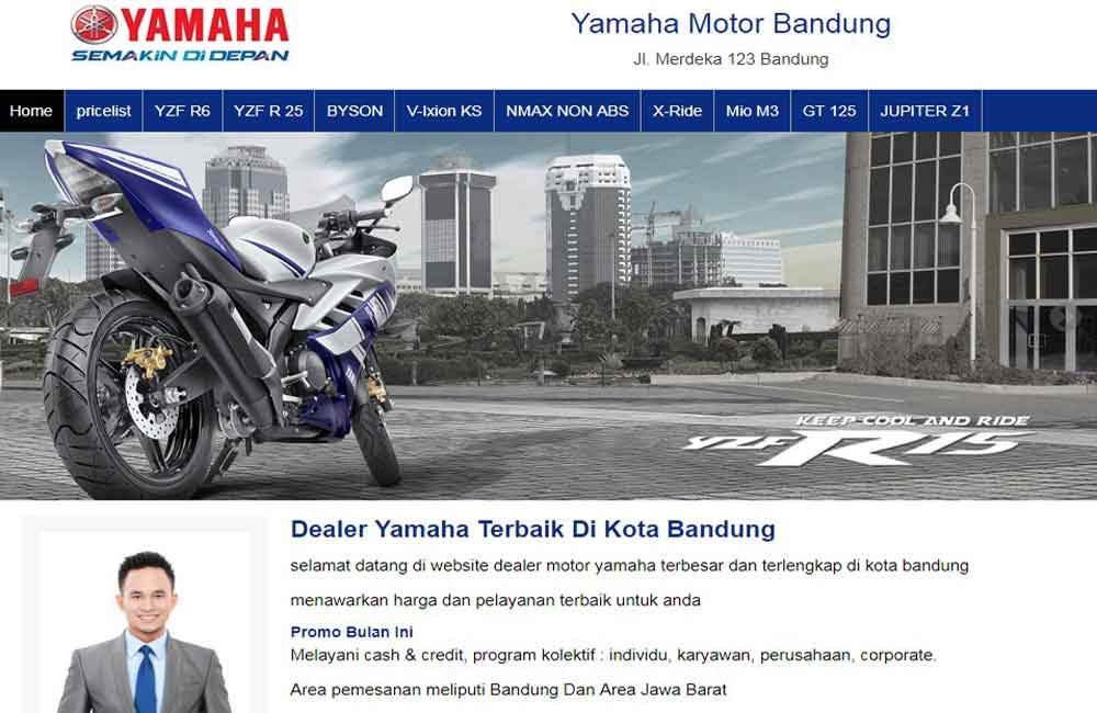 jasa website showroom motor