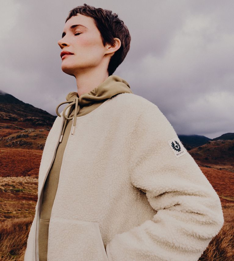 Prue Fleece Jacket in Silver Birch.