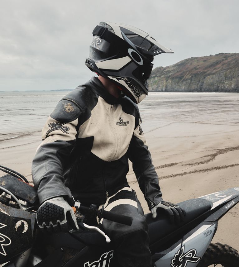 Men's Biker Jacket in Black.