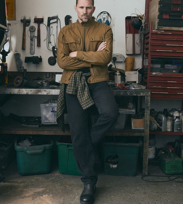 Roberts Motorcycle Jacket in Belstaff Olive.