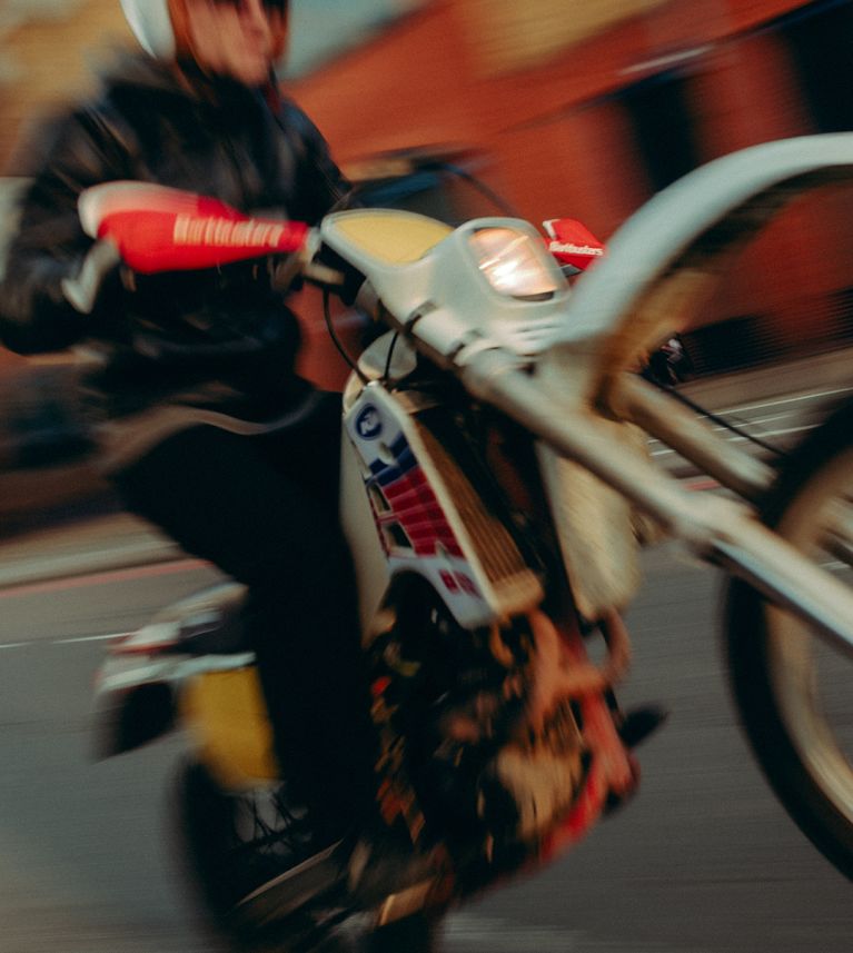 Crosby Motorcycle Jacket in Forest Green.